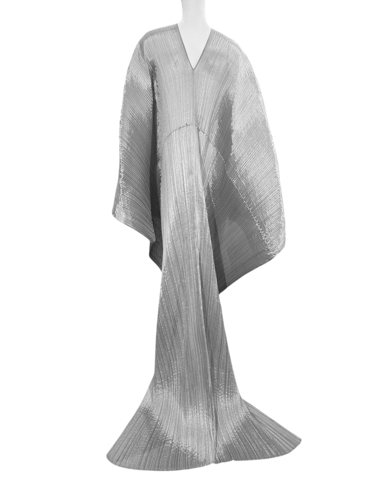PLEATS PLEASE FW2010 BY DAI FUJIWRA SILVER MADAME-T STOLE DRESS