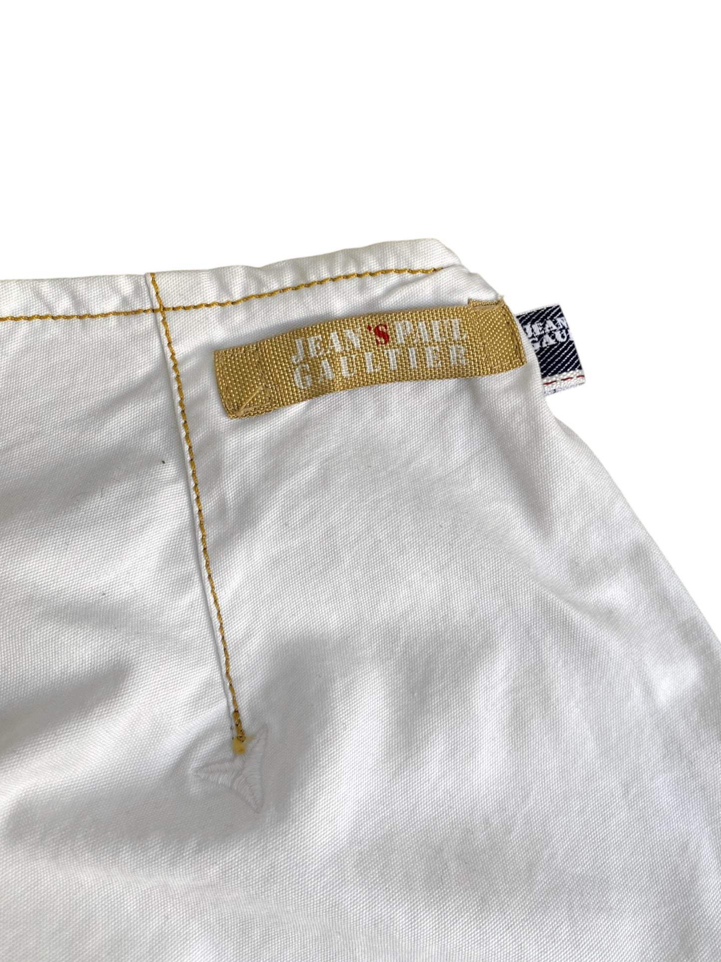 JEAN PAUL GAULTIER 2000s WHITE LACED CAPRI PANTS