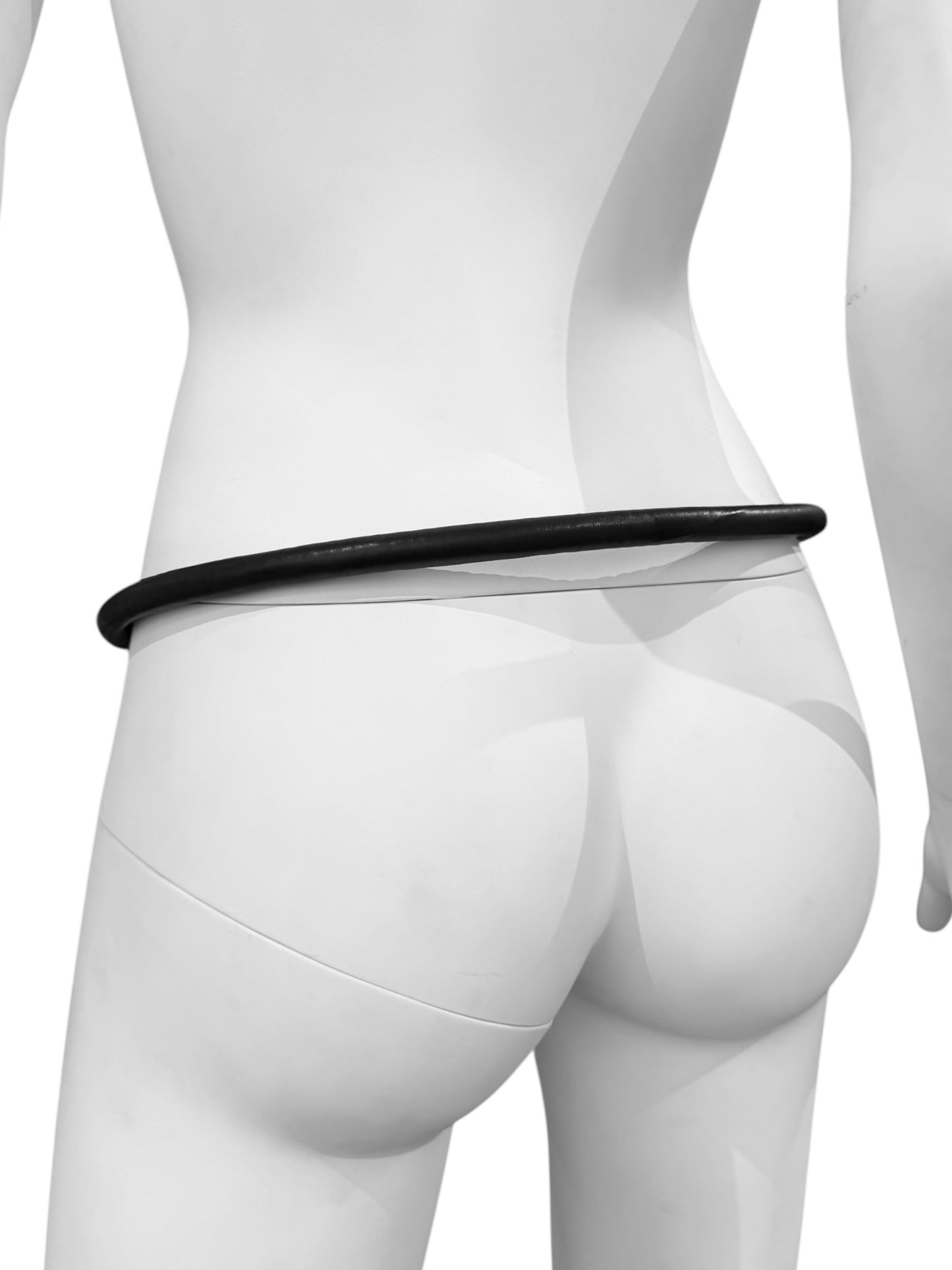 MAISON MARGIELA 2000s BLACK PADDED LEATHER BELT