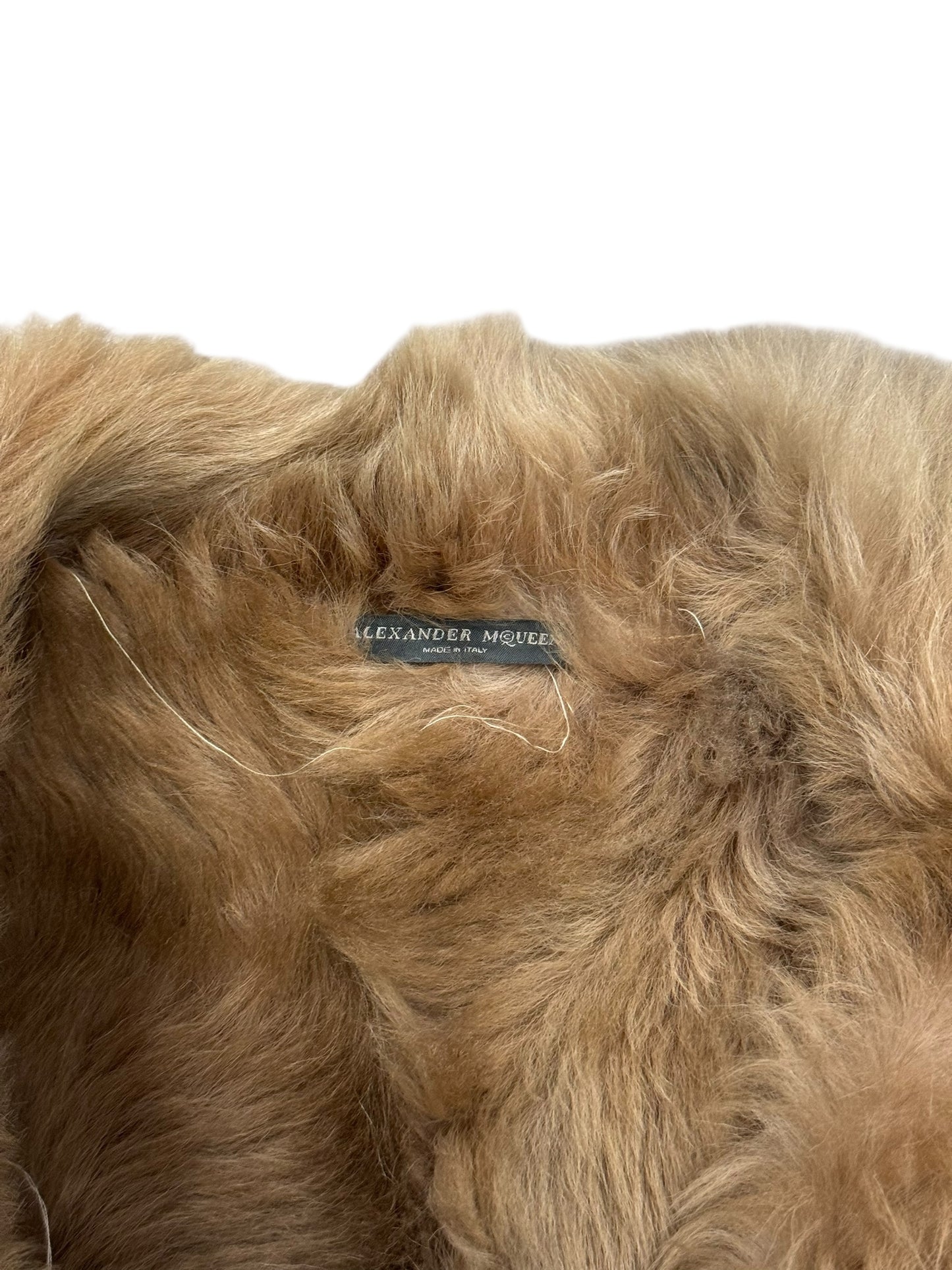 ALEXANDER MCQUEEN FW1999 «THE OVERLOOK» BROWN LACE-UP SHEARLING COAT