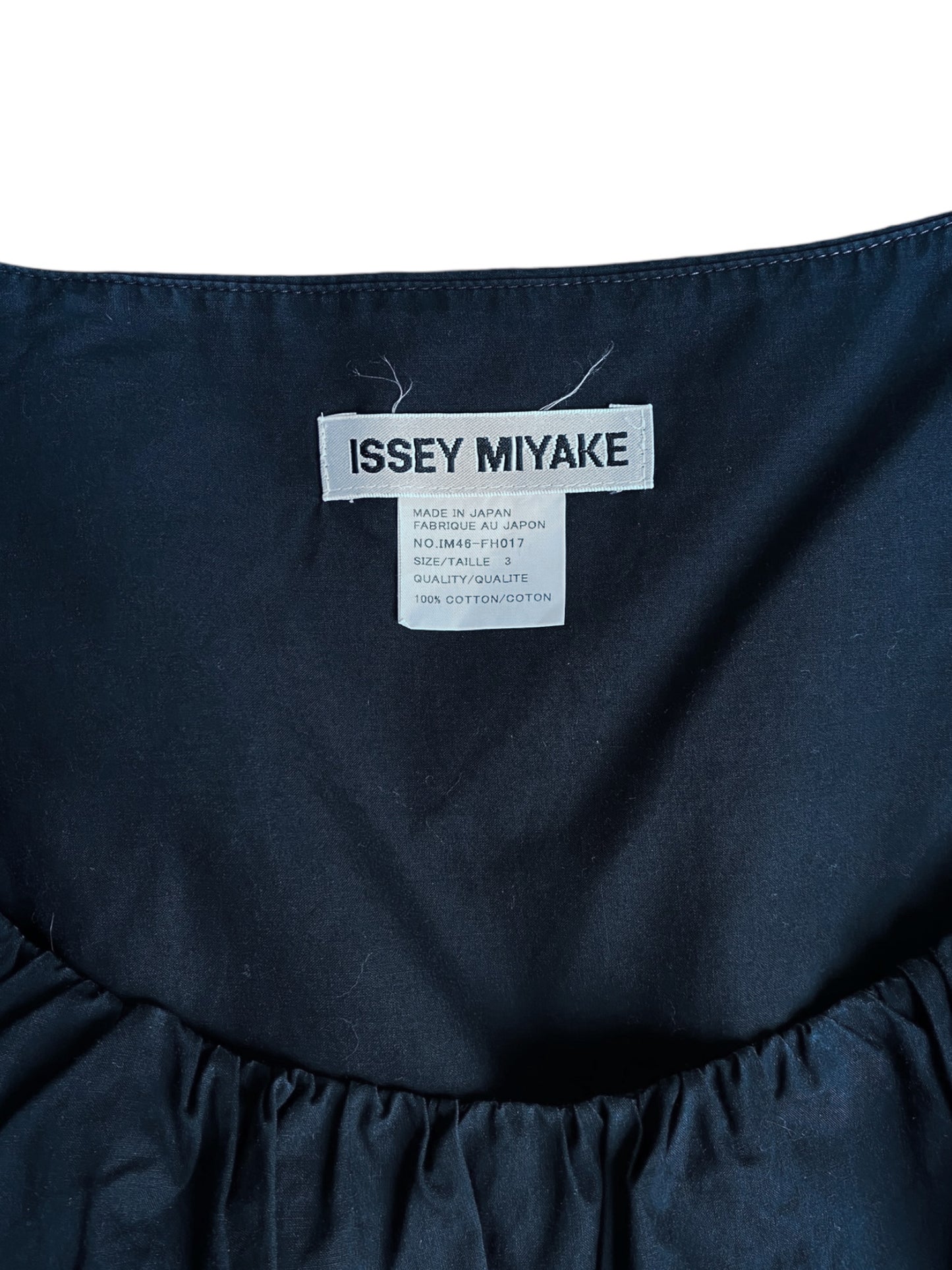 ISSEY MIYAKE FW2005 BY NAOKI TAKIZAWA NAVY BLUE ASYMMETRICAL GATHERED MIDI DRESS