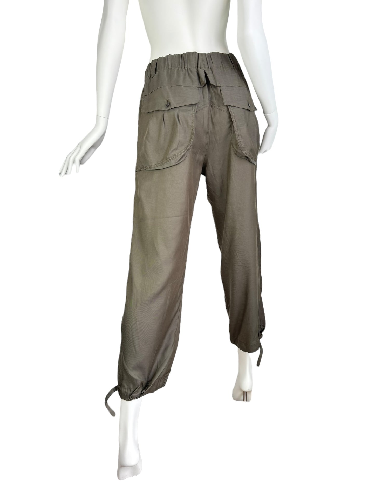 HIROKO KOSHINO 2010s KHAKI PARACHUTE PANTS