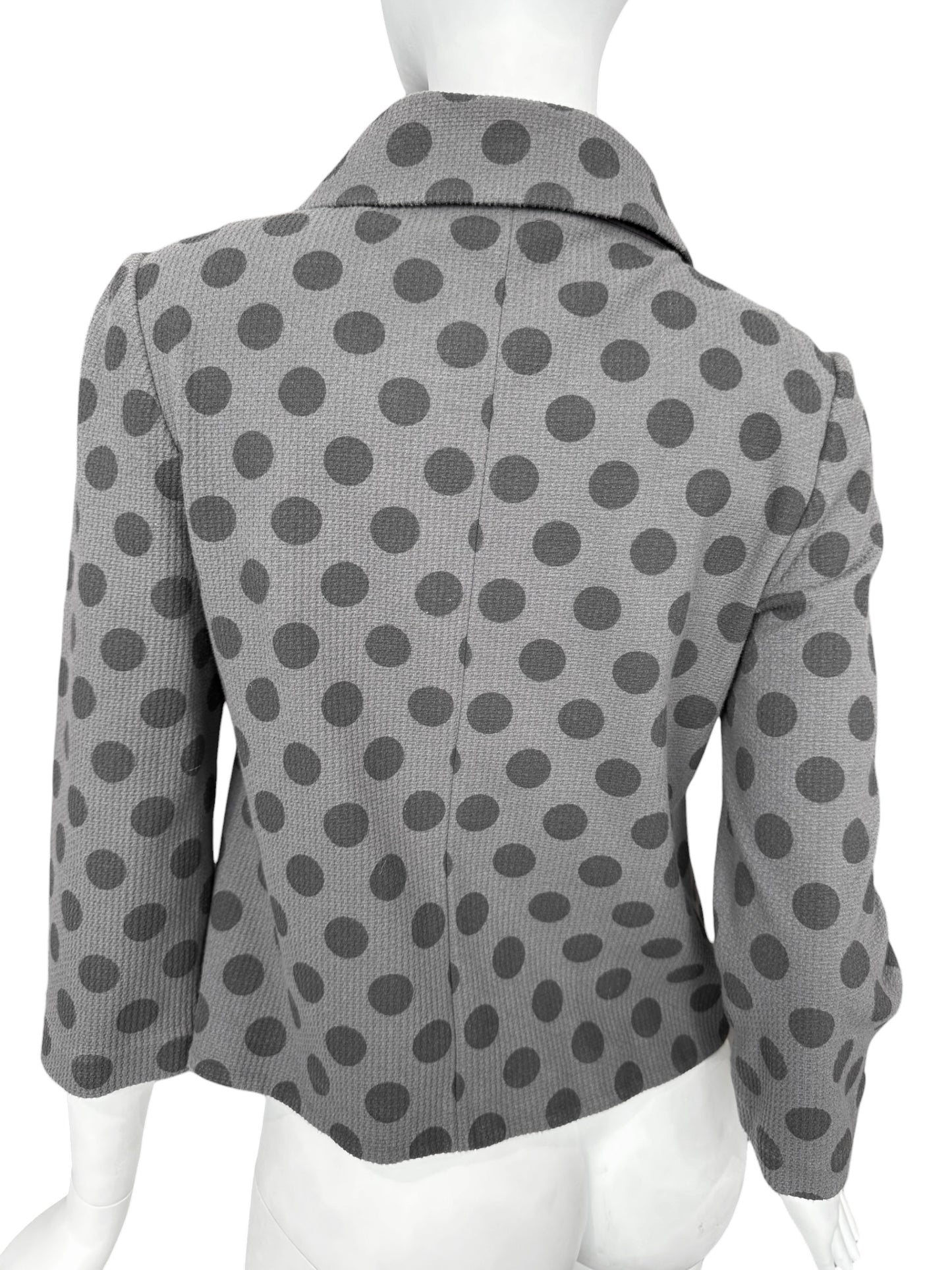 ARMANI COLLEZIONI 2000s GREY POLKA DOT LIGHT JACKET