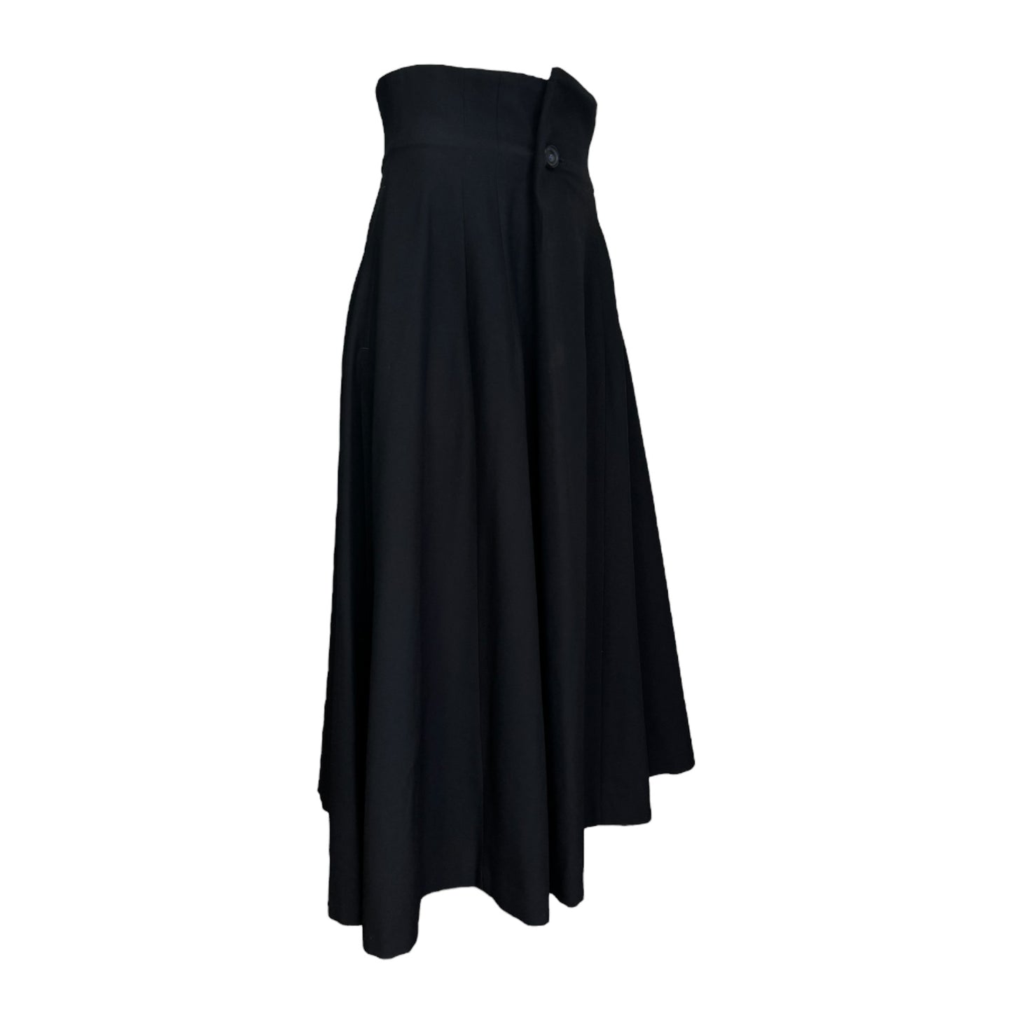 YOHJI YAMAMOTO FW1991 BLACK WOOL MIDI SKIRT