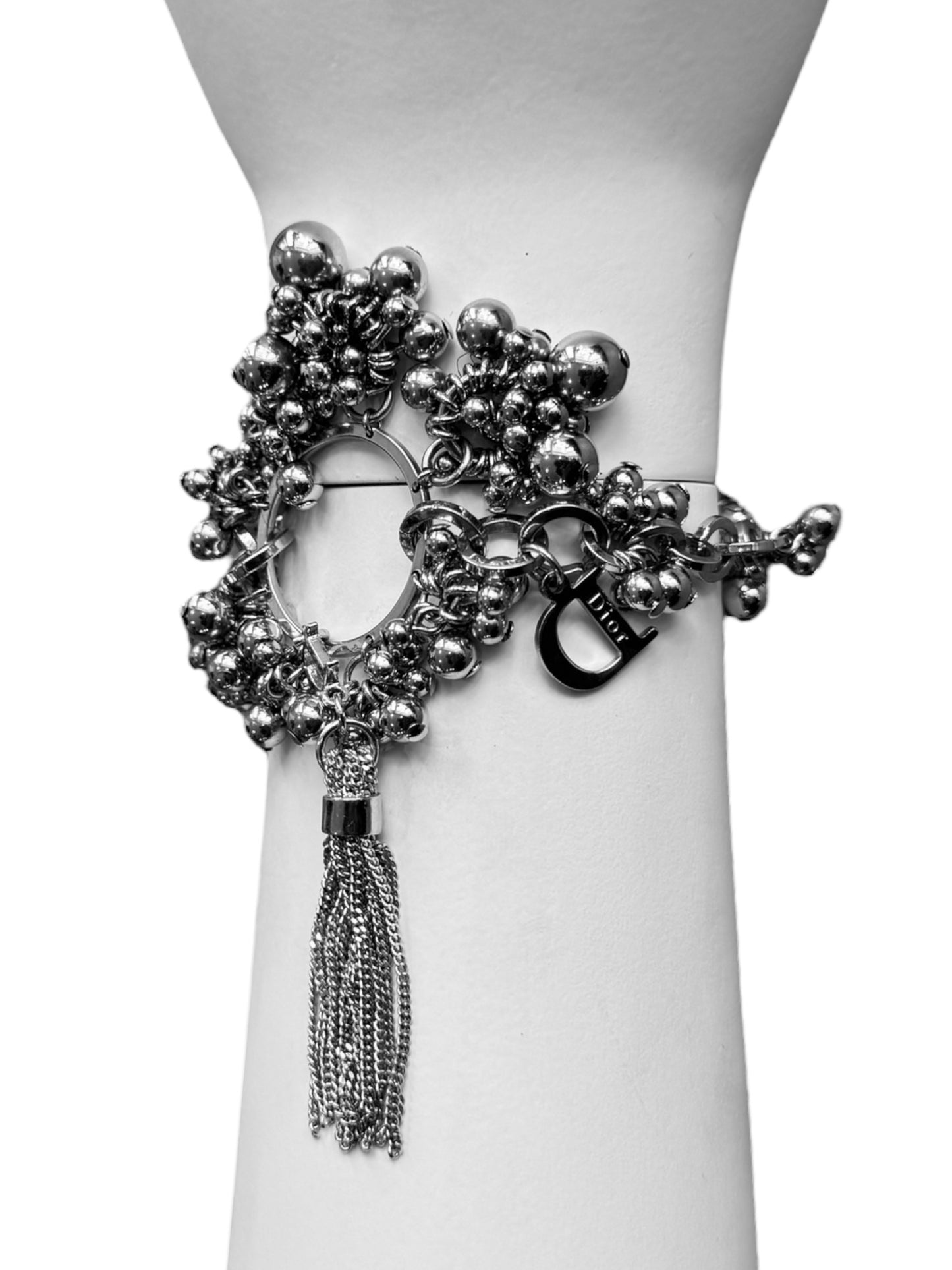 DIOR 2000s BY GALLIANO SILVER PLATED TRINKET BRACELET