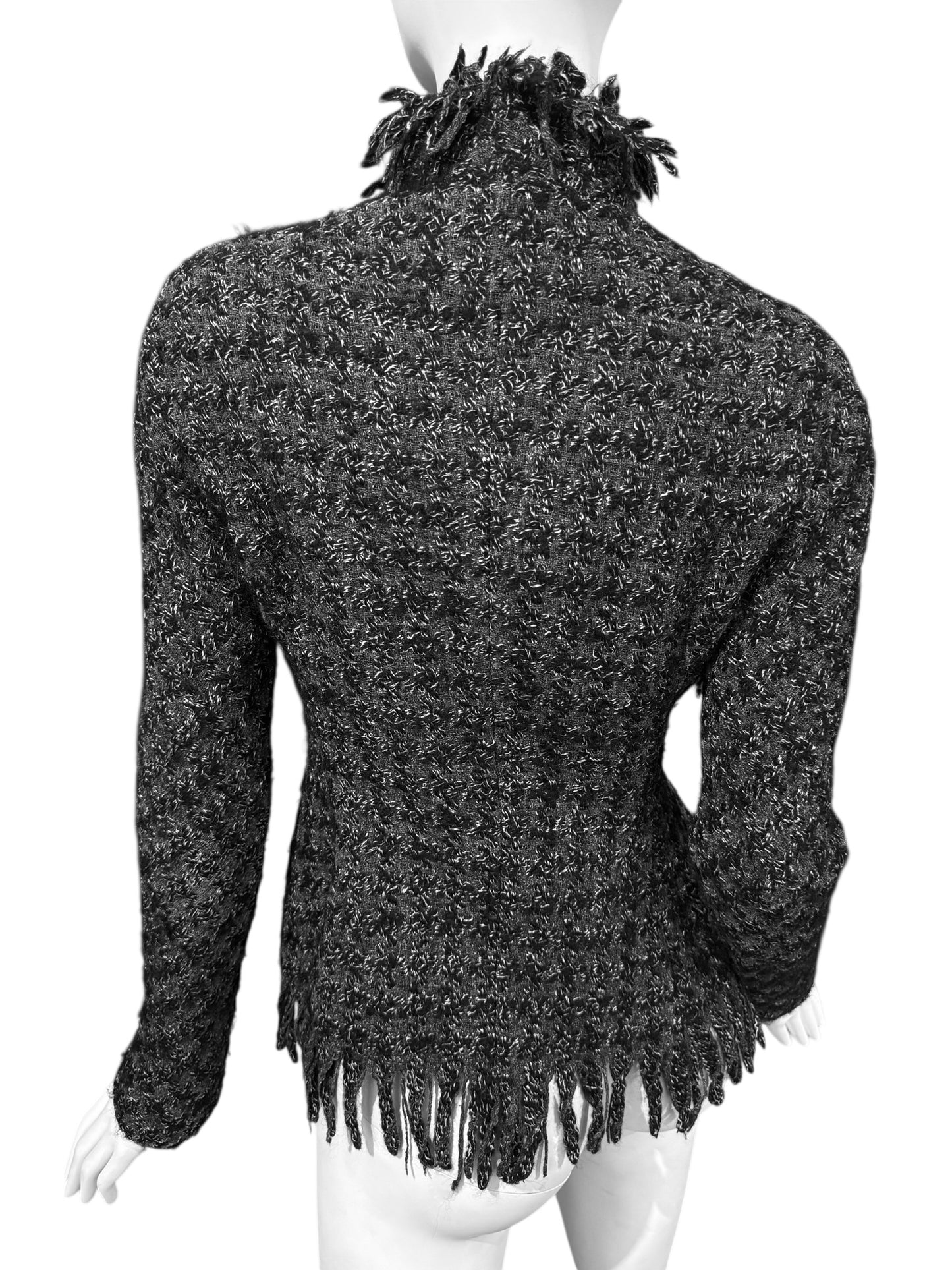 YOHJI YAMAMOTO FW2008 GREY SILK & WOOL TWEED JACKET