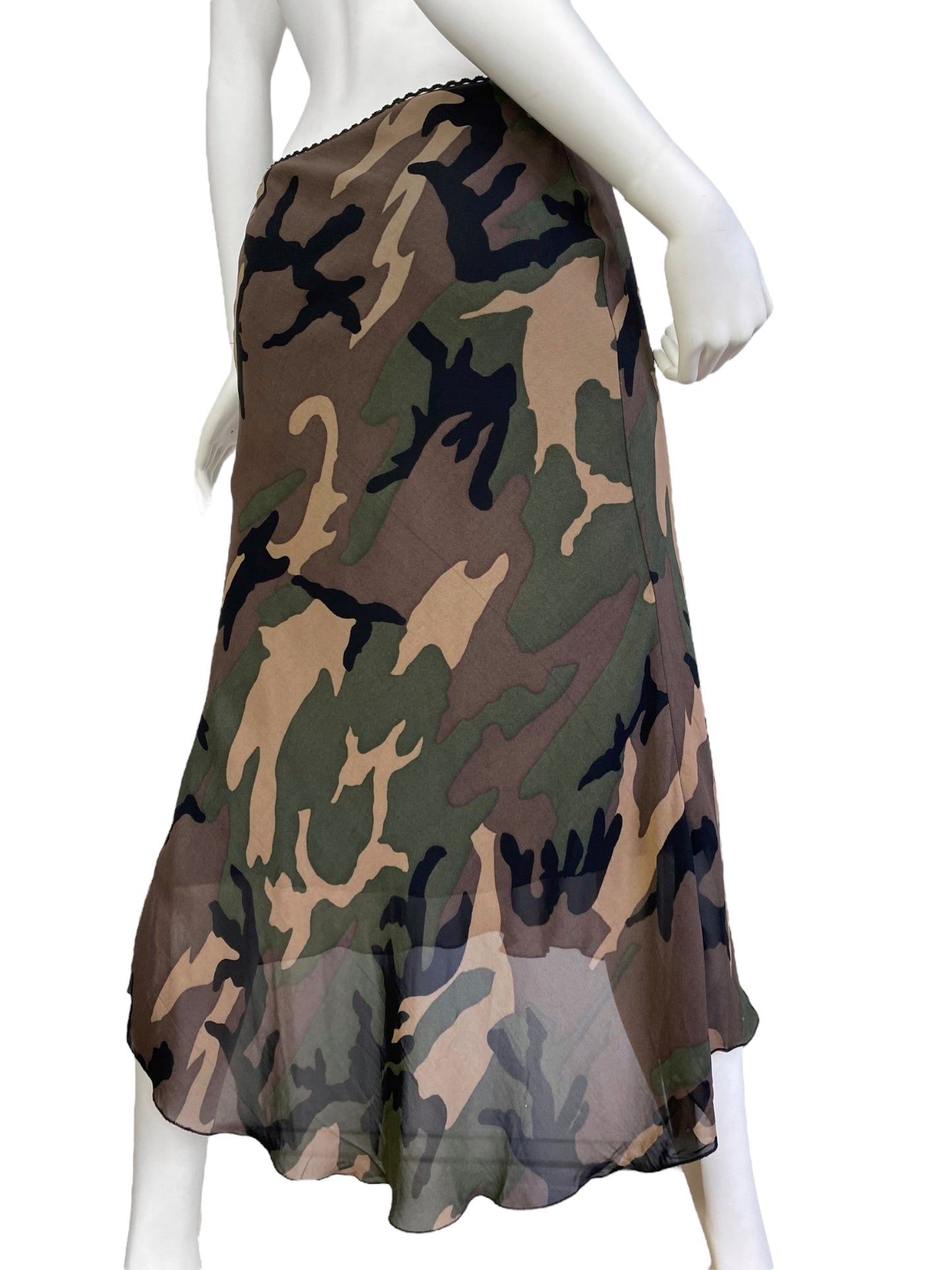 KADRA 2000s CAMO MAXI SKIRT