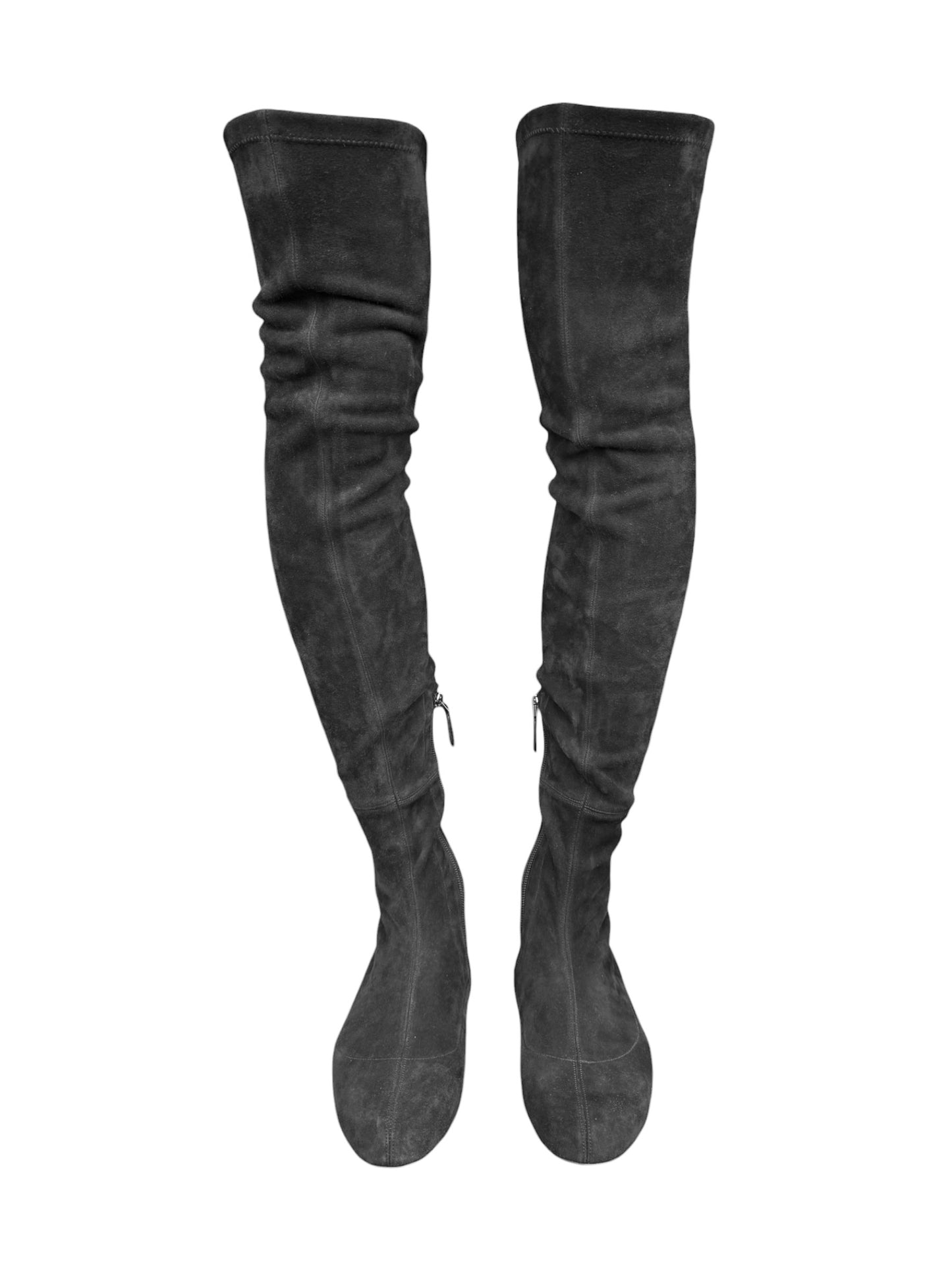 ALAÏA 2020s BY PIETER MULIER BLACK LEATHER THIGH-HIGH BOOTS