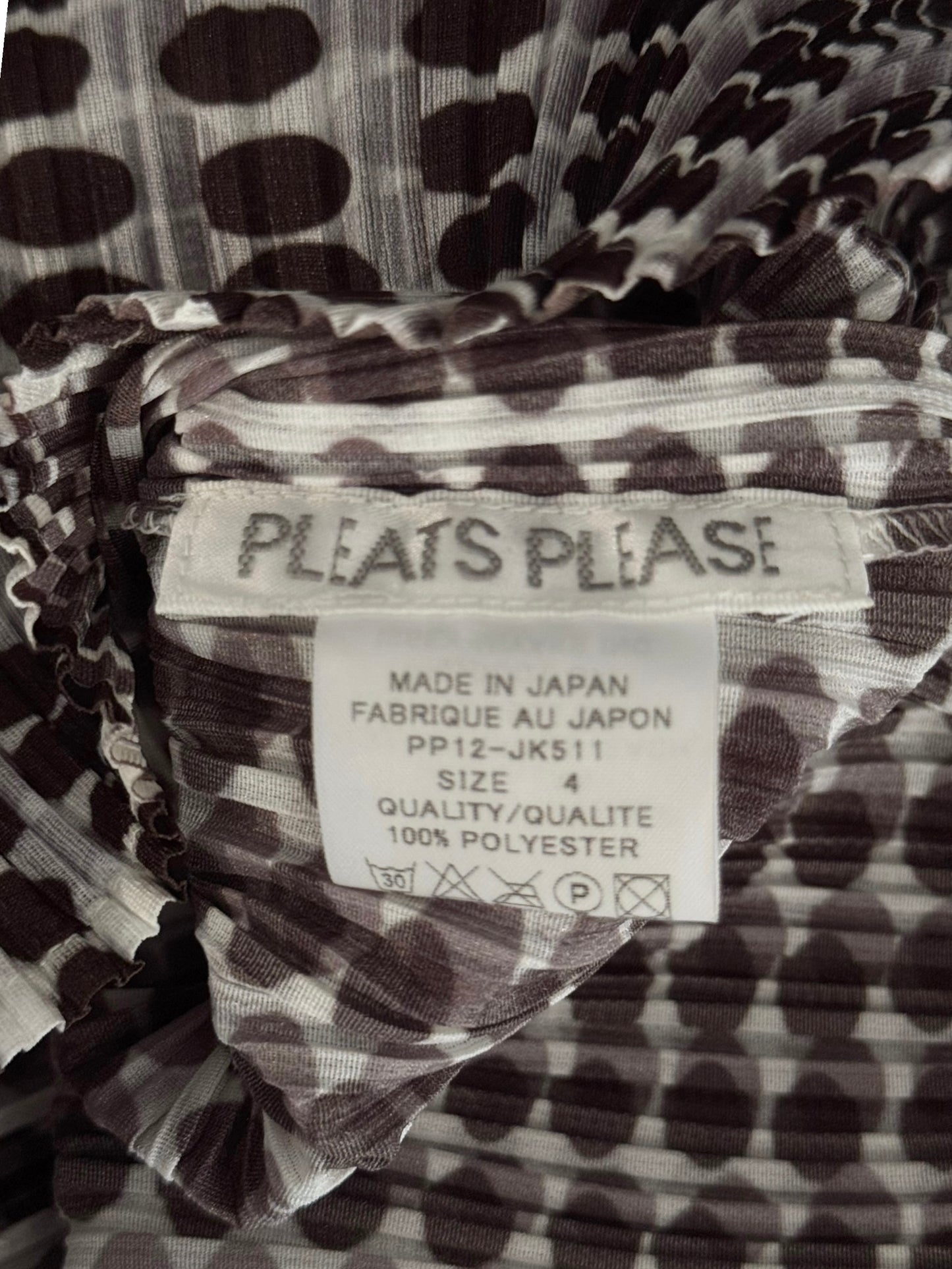 PLEATS PLEASE 2010s BROWN POLKA DOT TANK TOP