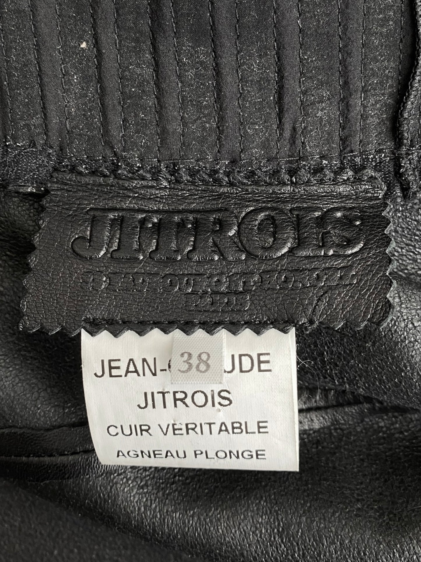 JITROIS 1999 BLACK LEATHER HORIZONTAL STRAPS TOP