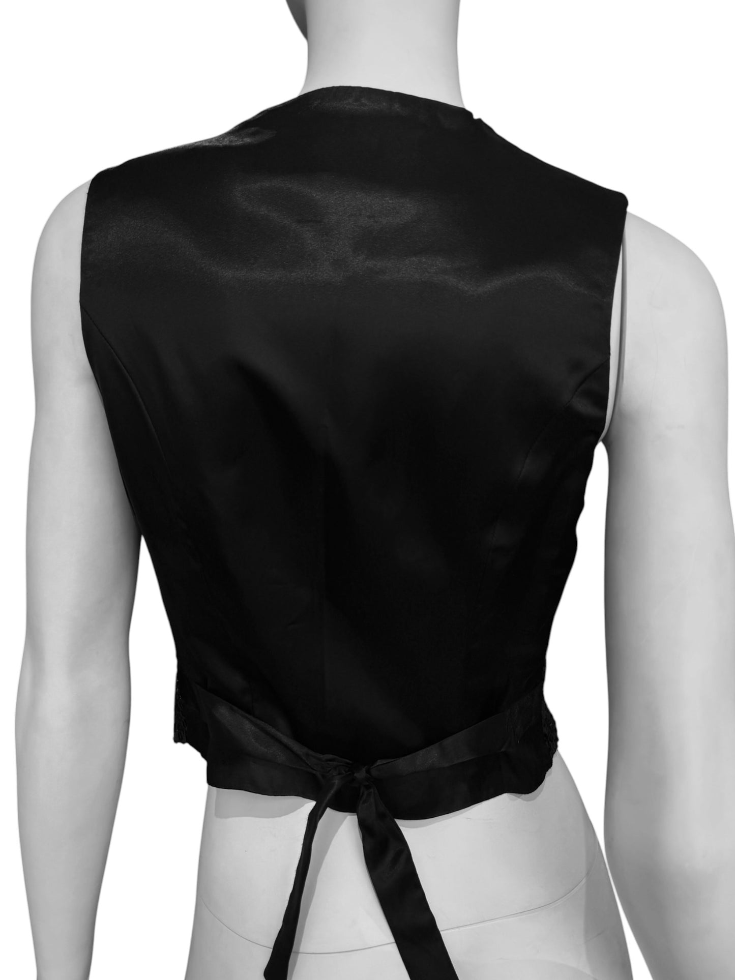 KATHARINE HAMNETT 1998 BLACK SEQUINS VEST