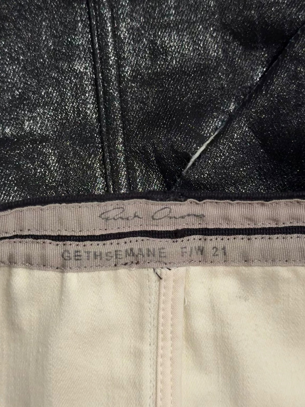 RICK OWENS FW2021 ‘GETHSEMANE’ BLACK RIPPED MINI SKIRT