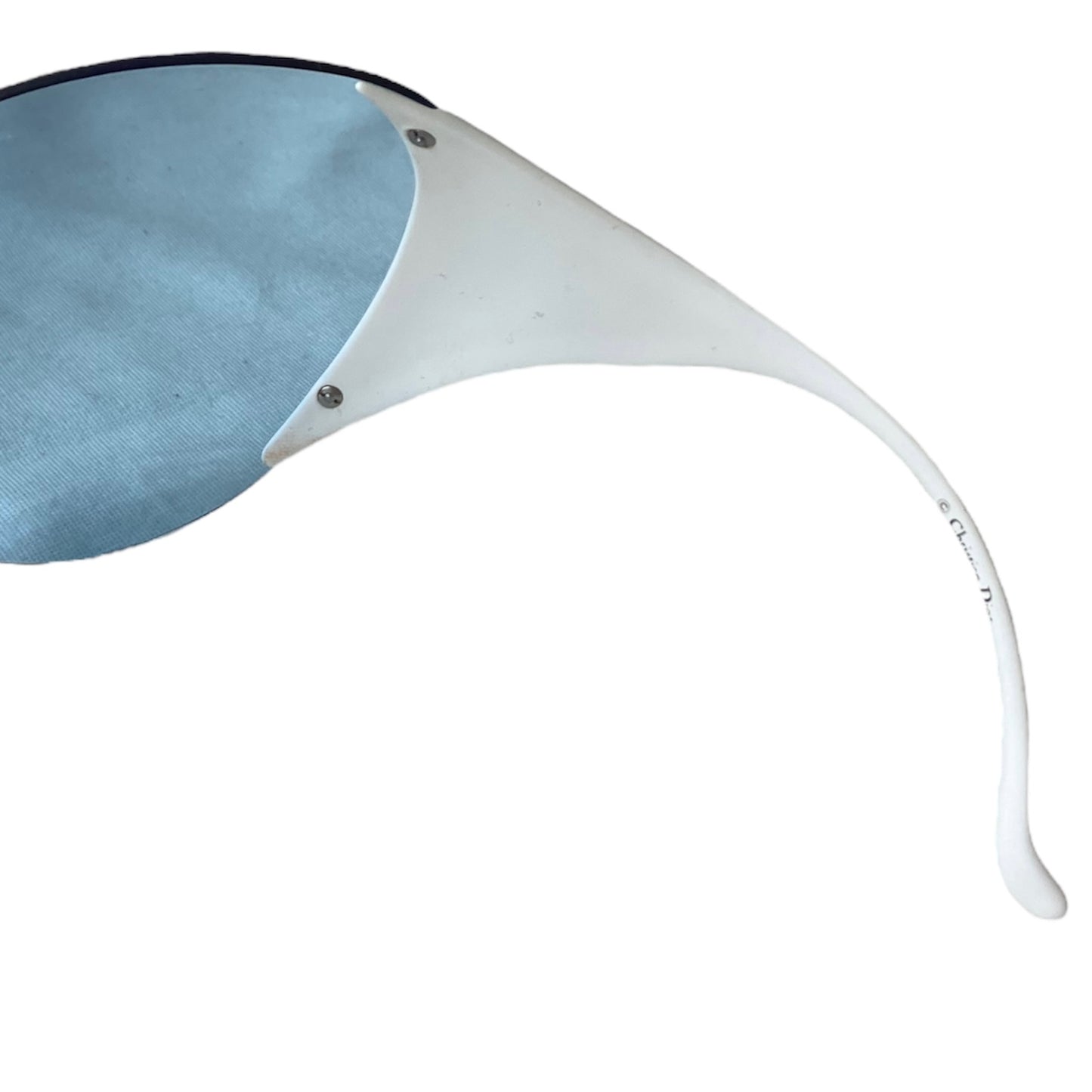 DIOR 2000s BY GALLIANO WHITE & BLUE SKI 1 OVERSIZE MASK SUNGLASSES