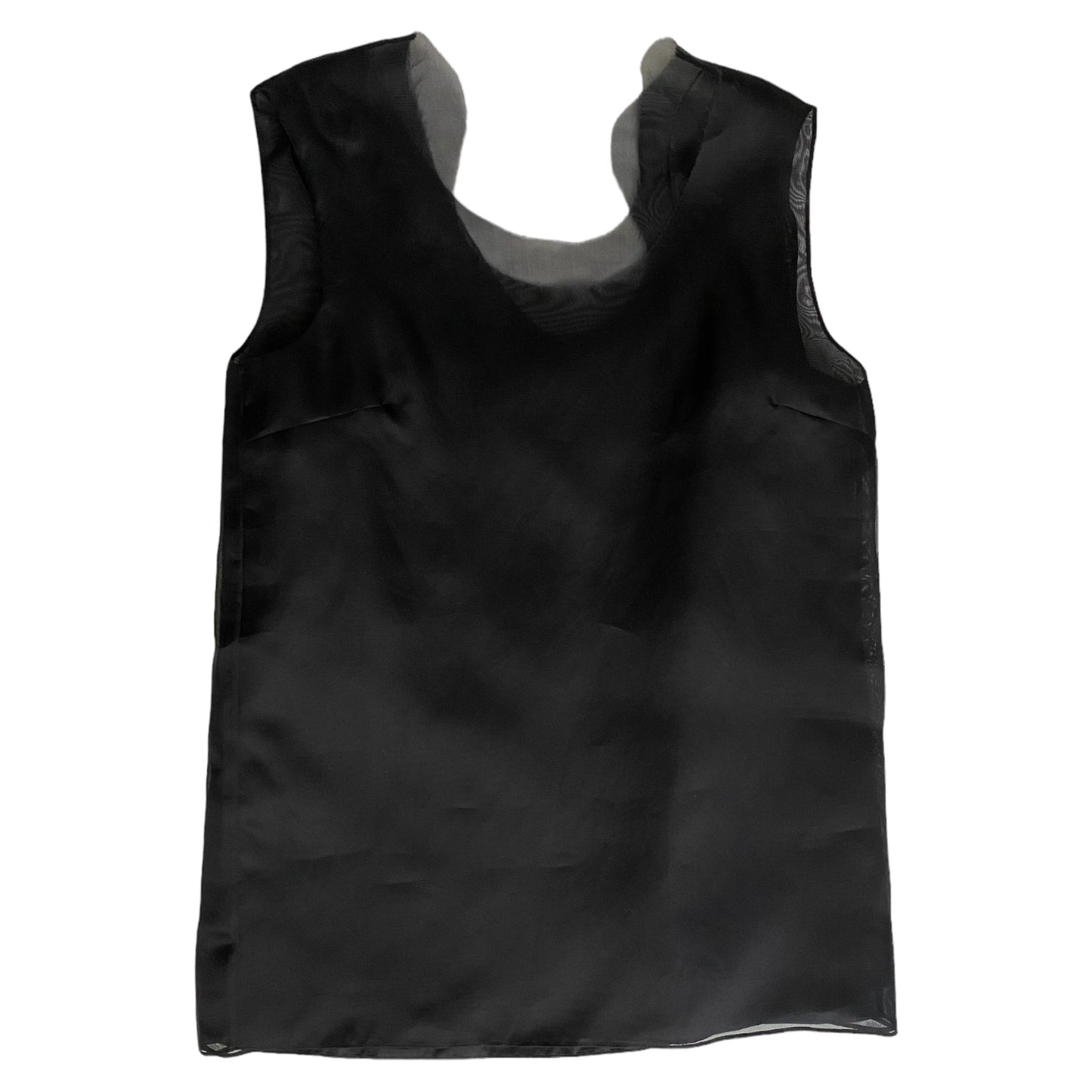 MAISON MARGIELA FW2018 BY JOHN GALLIANO BLACK SILK ORGANZA TANK TOP