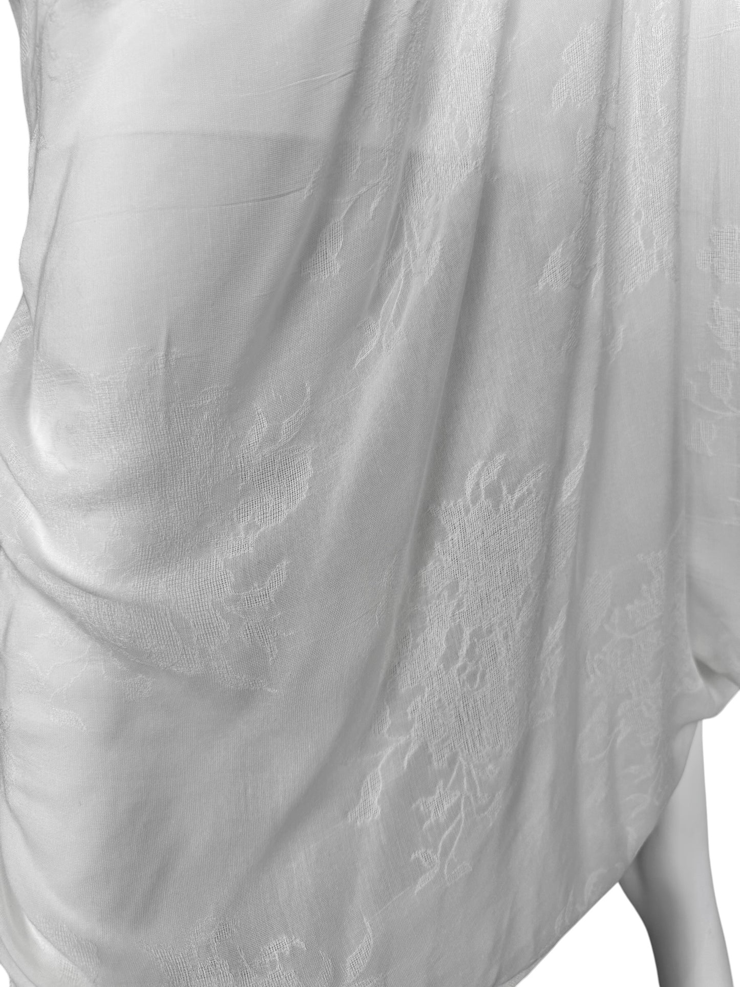 MARC LE BIHAN 2020s WHITE DRAPED MAXI SKIRT