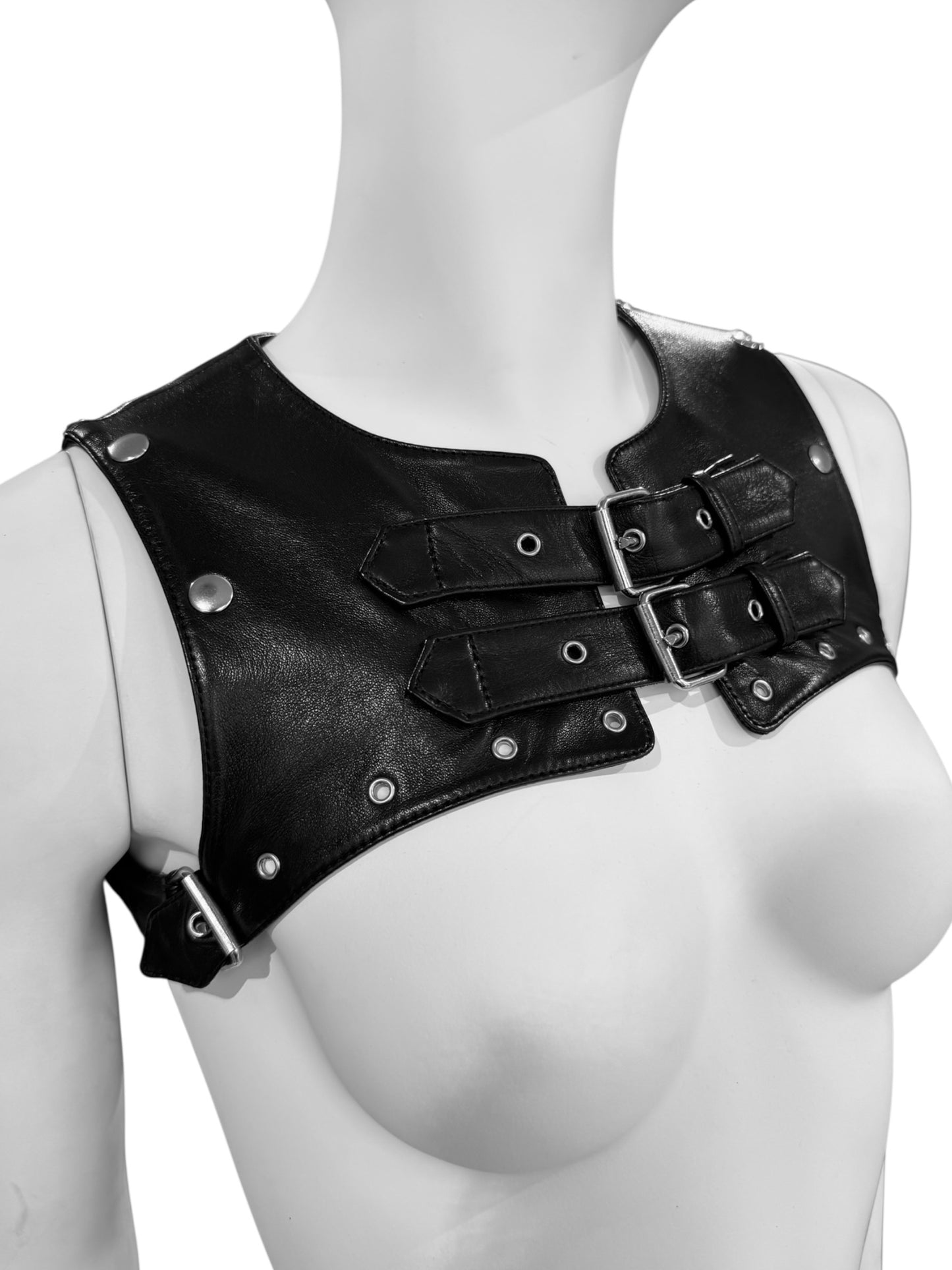 PLEIN SUD FW2002 BLACK LEATHER BONDAGE HARNESS