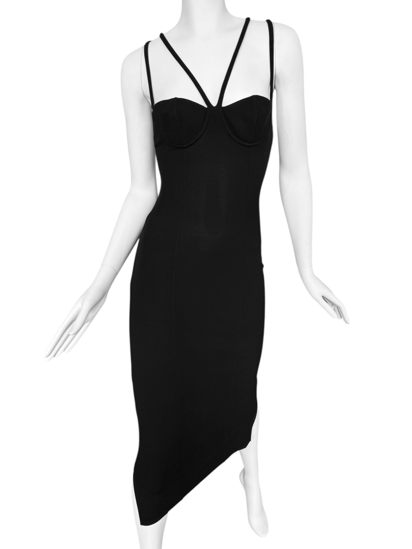 PLEIN SUD SS1992 BLACK DOUBLE STRAP MAXI DRESS