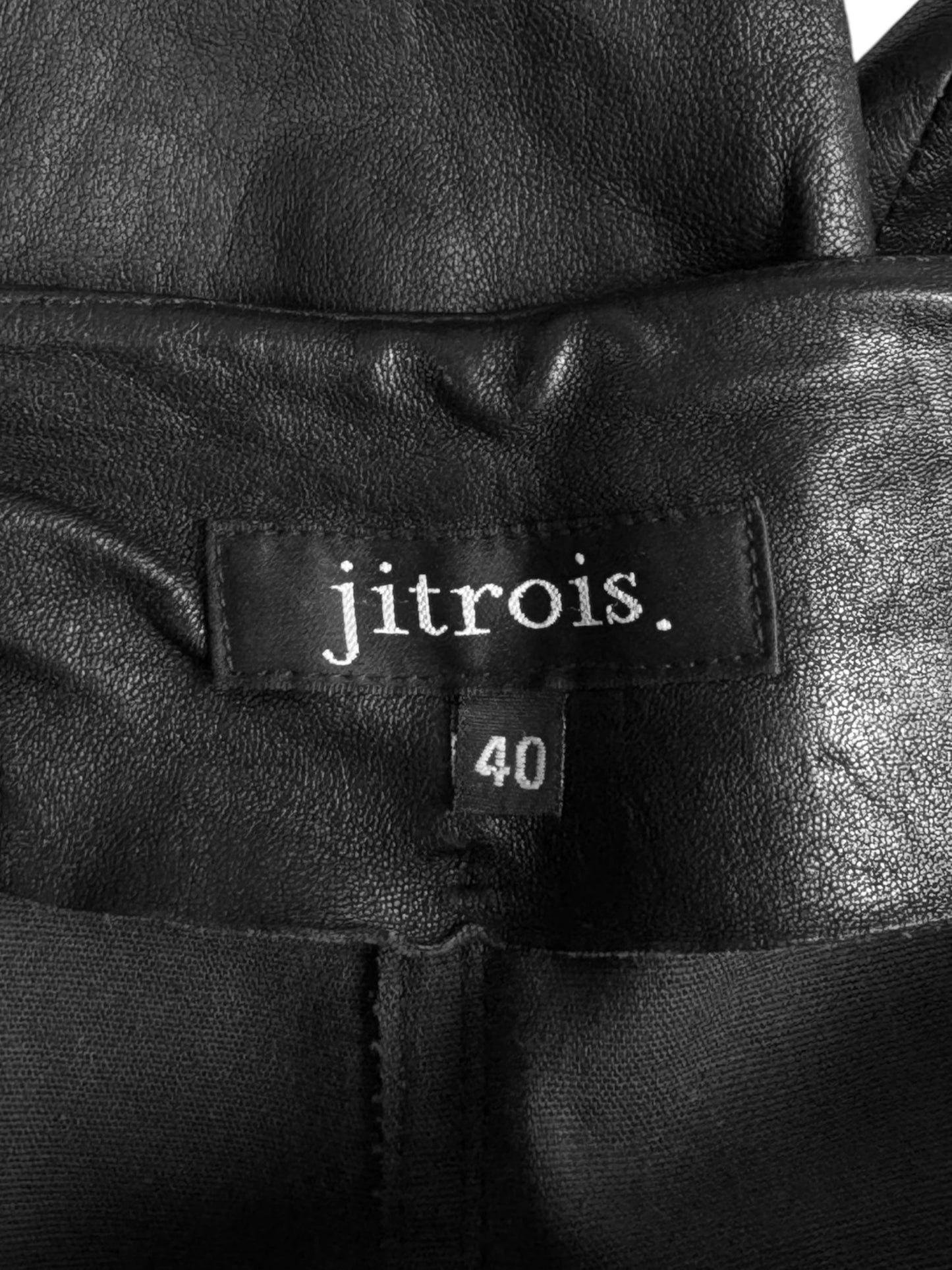 JITROIS 2010s BLACK LEATHER PANTS