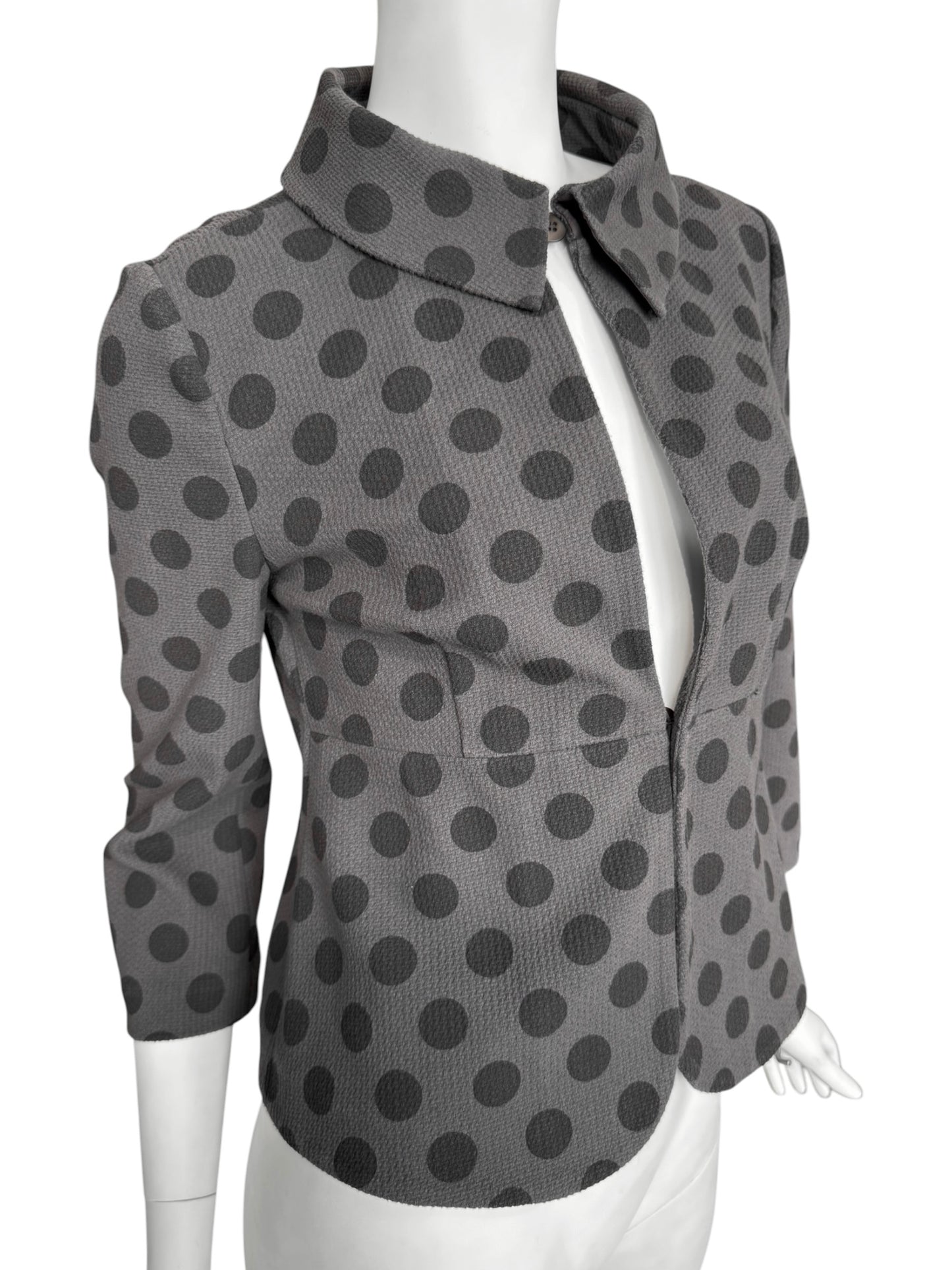 ARMANI COLLEZIONI 2000s GREY POLKA DOT LIGHT JACKET