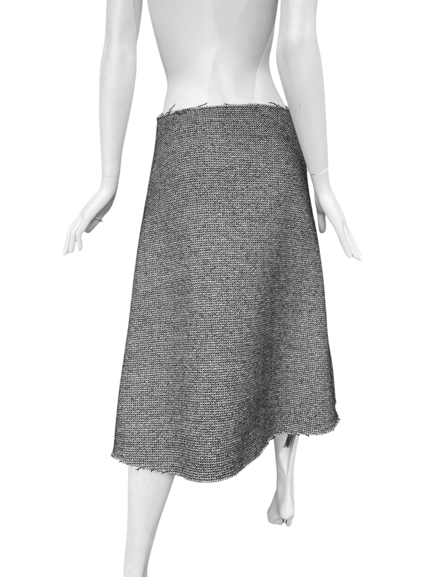 MAISON MARGIELA FW2016 BY JOHN GALLIANO GREY KNIT LONG SKIRT
