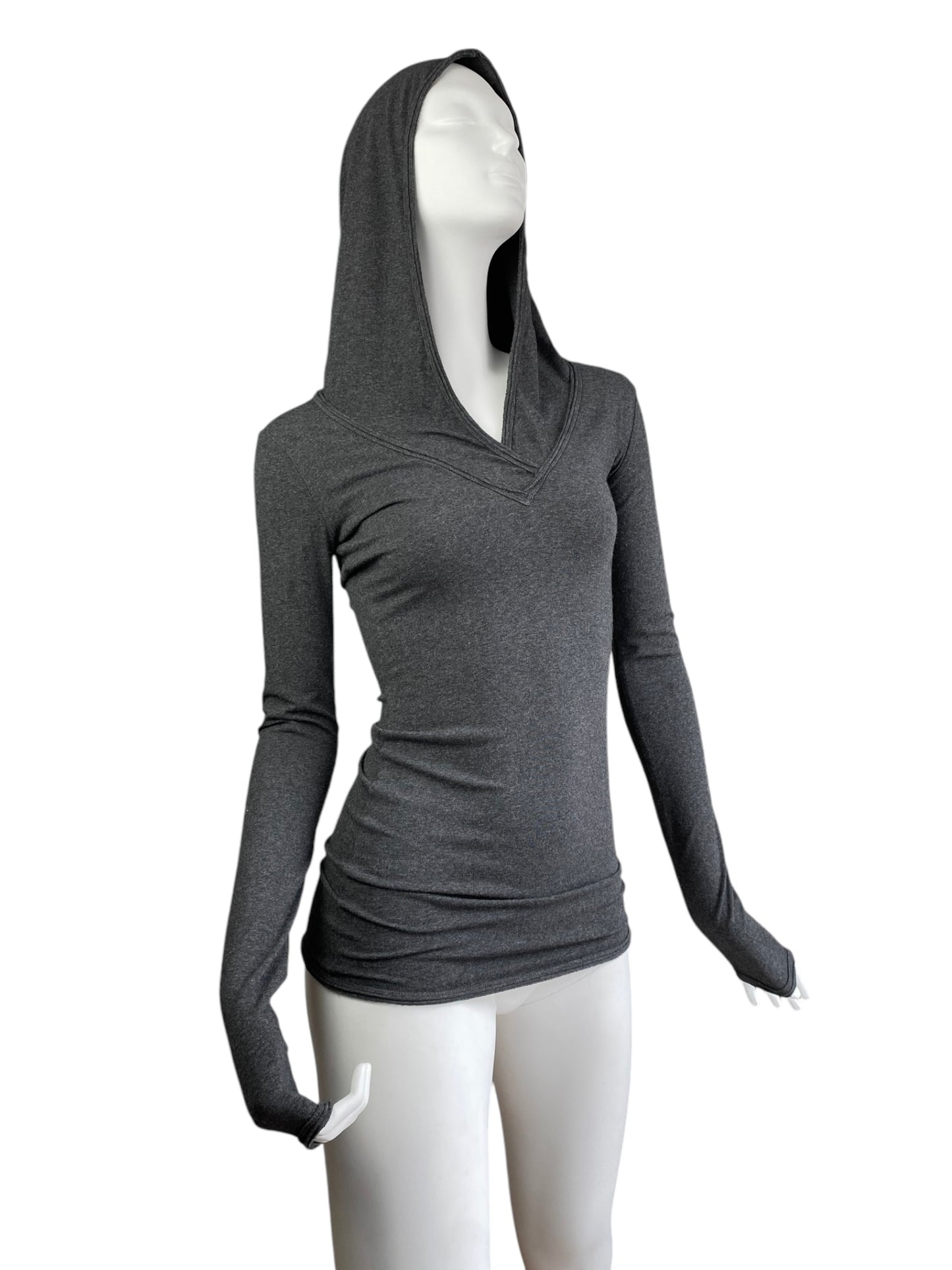 PLEIN SUD JEANIUS 2010s GREY HOODED TOP