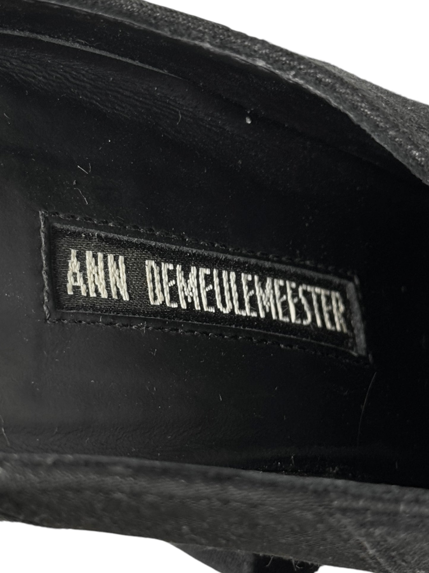 ANN DEMEULEMEESTER SS2019 BY SÉBASTIEN MEUNIER BLACK BONDAGE MULES