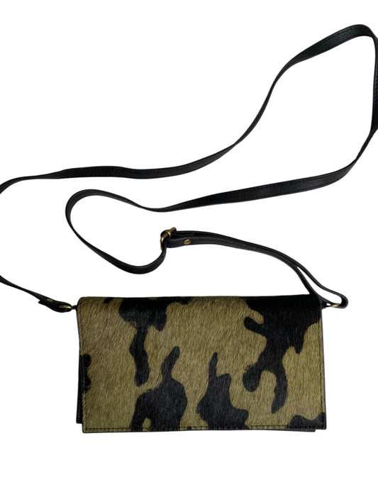 2010s GREEN CAMO HAIRY LEATHER CROSSBODY BAG