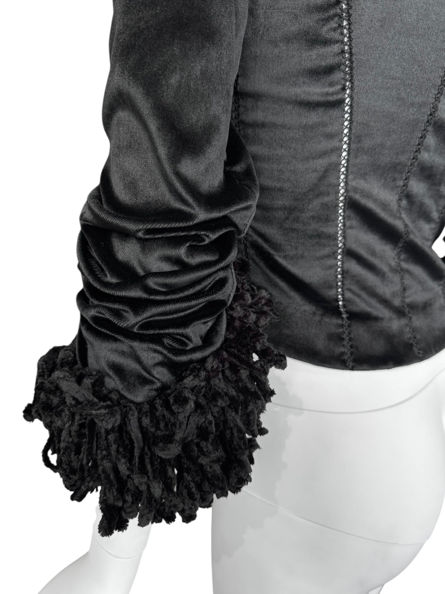 FAYÇAL AMOR FW1994 BLACK VELVET CORSET JACKET
