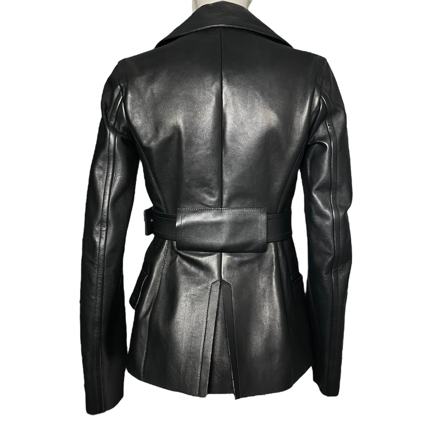 BALENCIAGA 2010s BY ALEXANDER WANG BLACK LEATHER JACKET