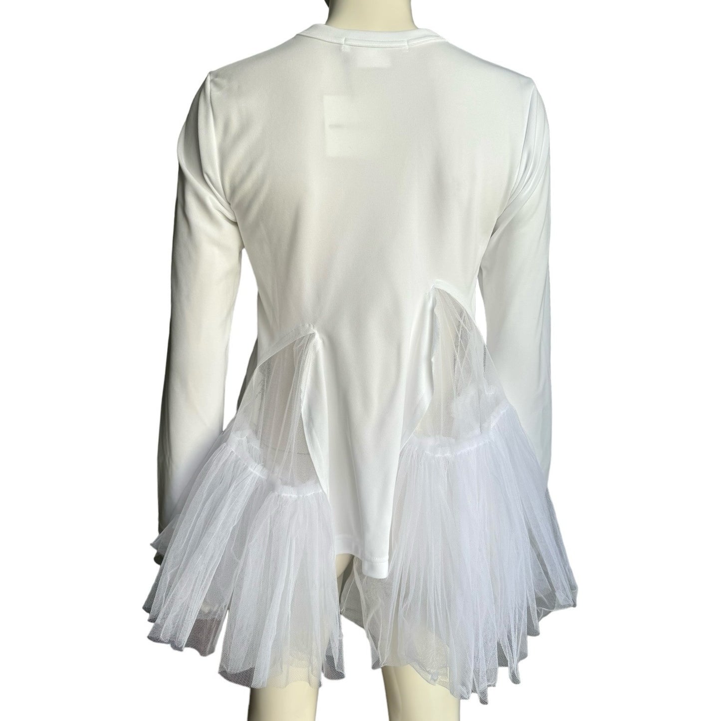 COMME DES GARÇONS FW2022 WHITE RUFFLE TUTU TOP