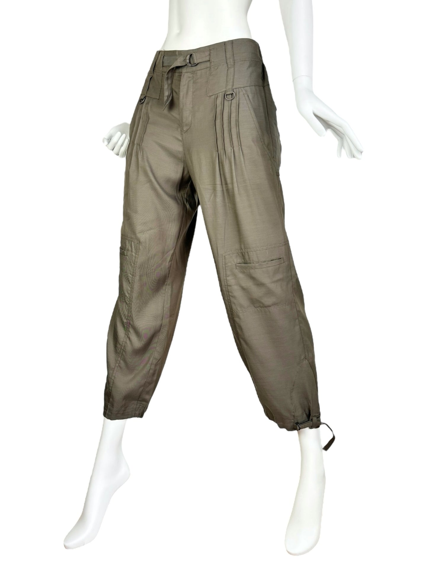 HIROKO KOSHINO 2010s KHAKI PARACHUTE PANTS