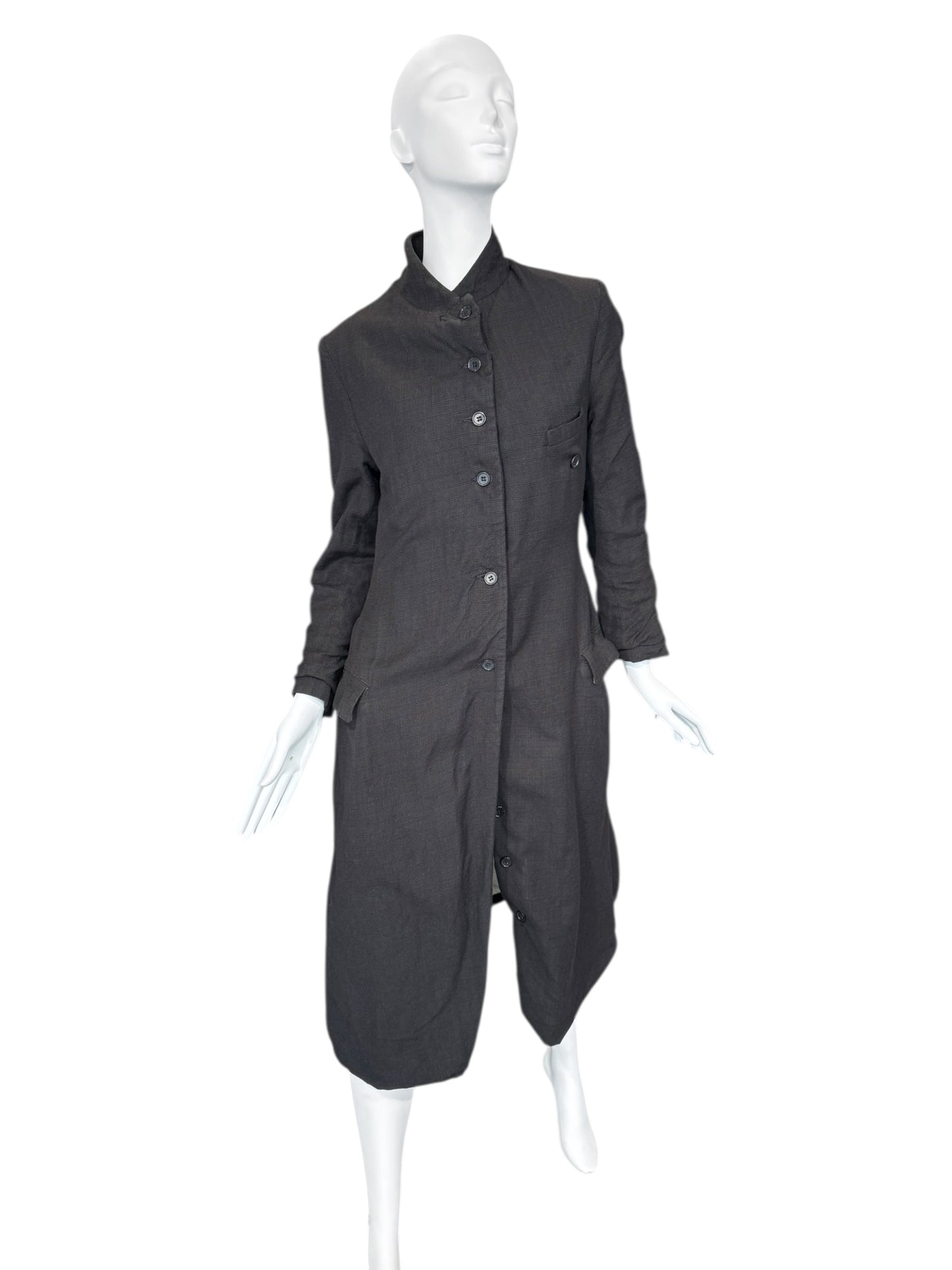 PAUL HARNDEN SHOEMAKERS 2010s DARK TAUPE WOOL COAT