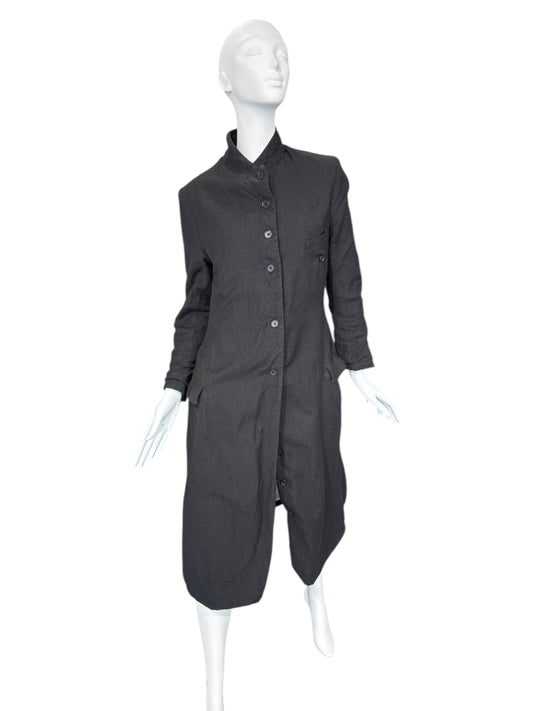 PAUL HARNDEN SHOEMAKERS 2010s DARK TAUPE WOOL COAT