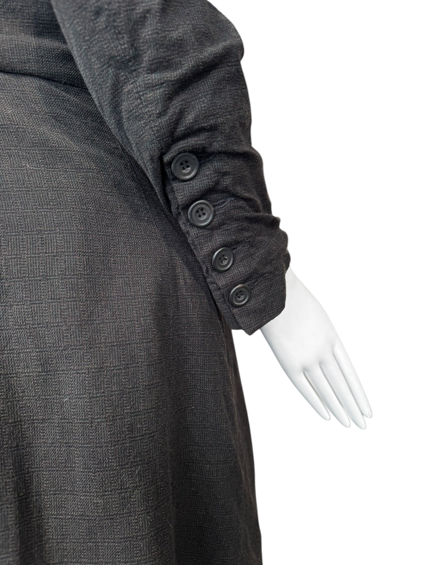 PAUL HARNDEN SHOEMAKERS 2010s DARK TAUPE WOOL COAT