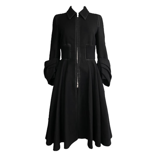 PRADA FW2013 BLACK WOOL MAXI COAT