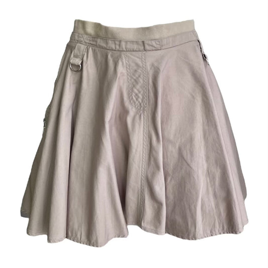 PLEIN SUD JEANS SS2004 BEIGE SKATER MINI SKIRT