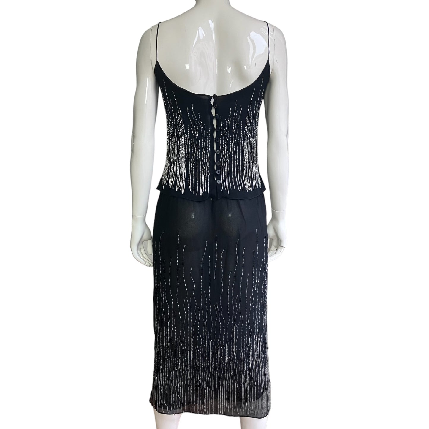 PLEIN SUD SS2000 BLACK SILK BEADED 2P. SET