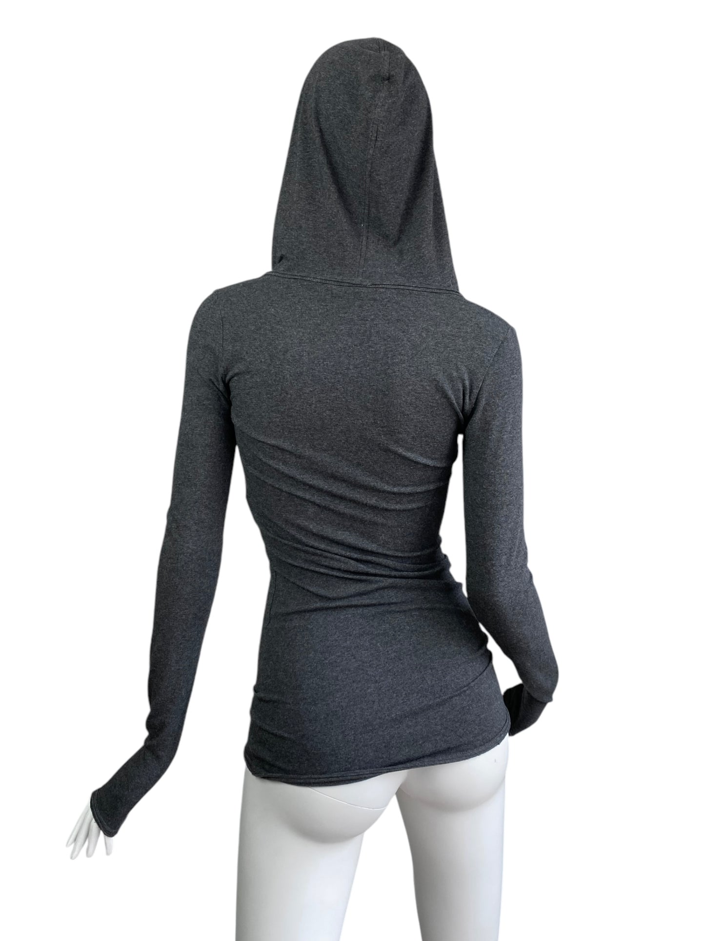 PLEIN SUD JEANIUS 2010s GREY HOODED TOP