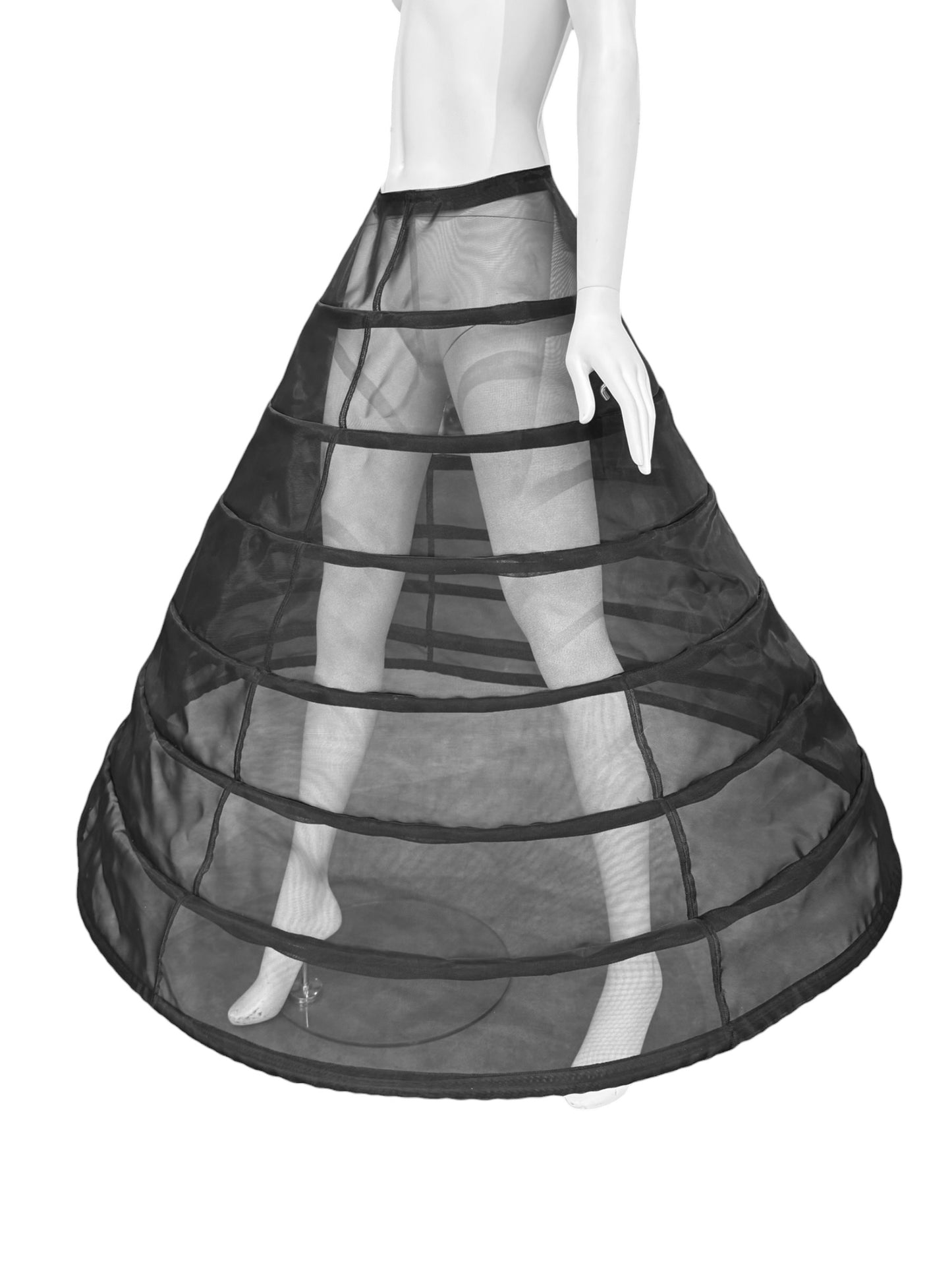 YOHJI YAMAMOTO SS1997 BLACK SHEER CRINOLINE SKIRT