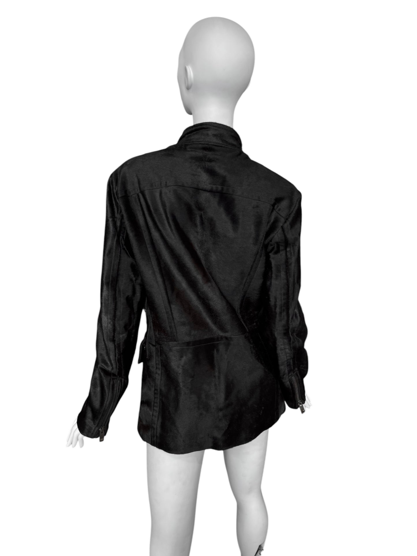 GUCCI FW2004 BY TOM FORD EBONY PONY HAIR JACKET
