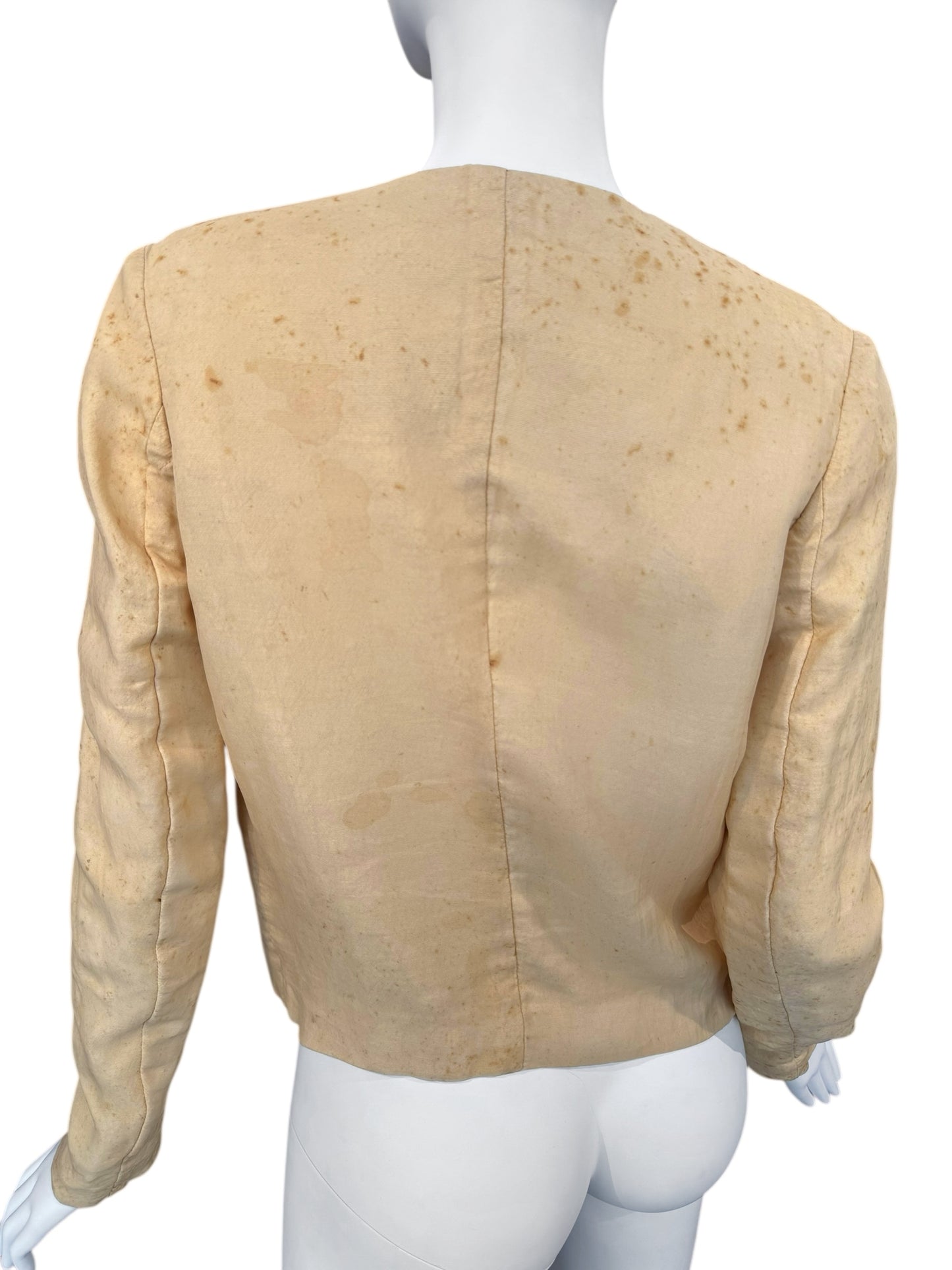 UMA WANG SS2019 YELLOW LINEN & SILK STAINED JACKET