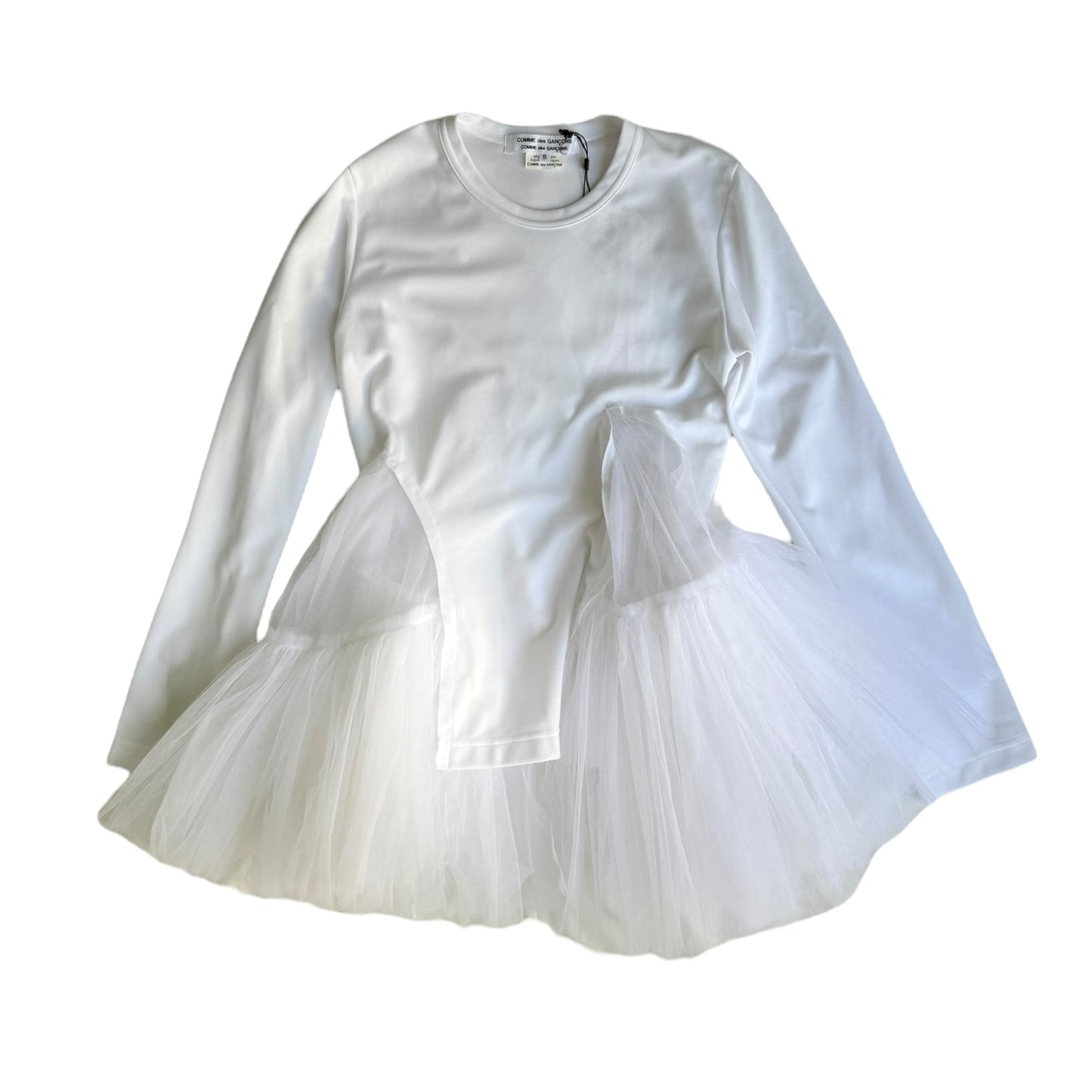 COMME DES GARÇONS FW2022 WHITE RUFFLE TUTU TOP