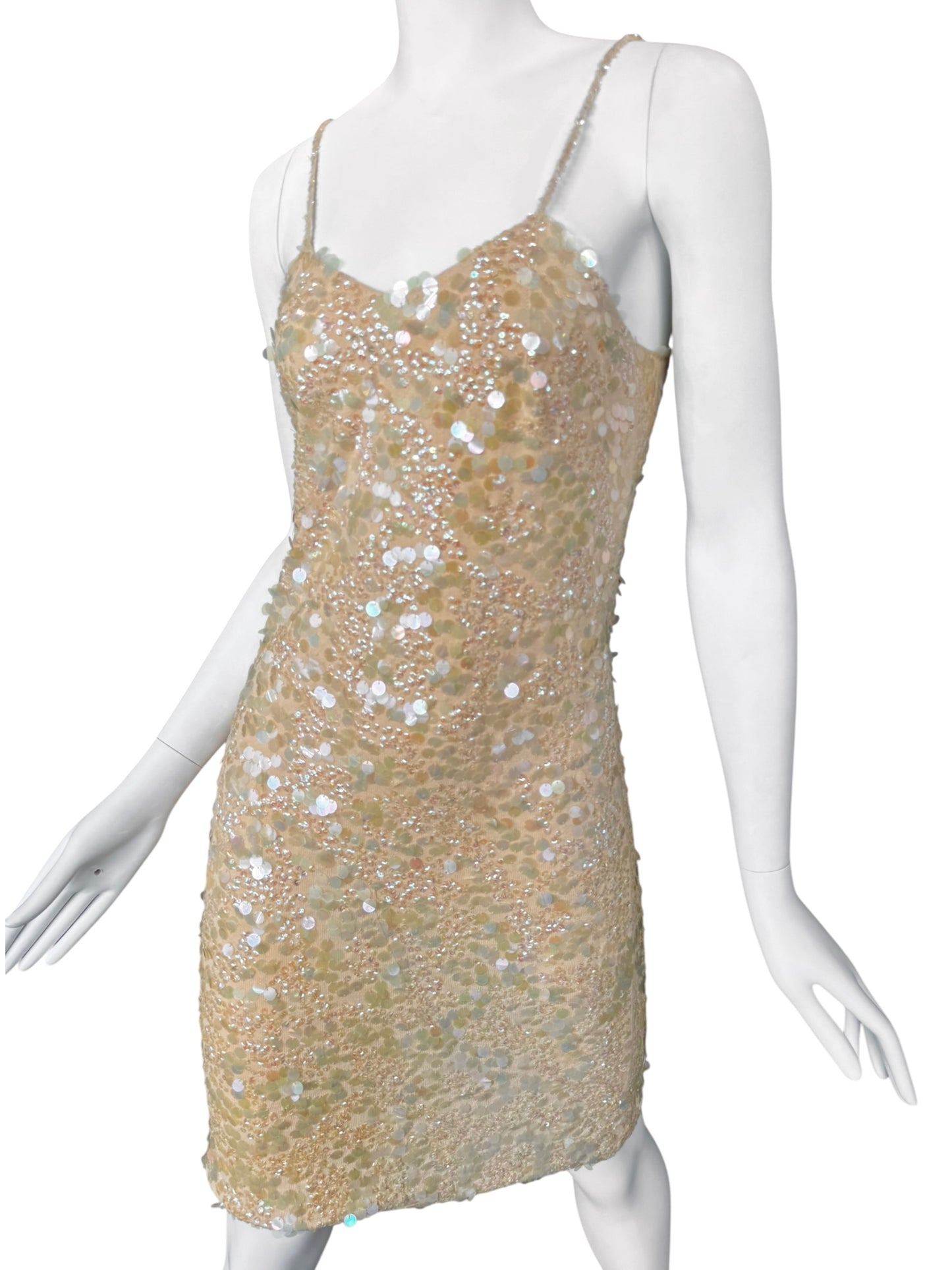 PLEIN SUD SS2000 YELLOW EMBELLISHED MIDI DRESS