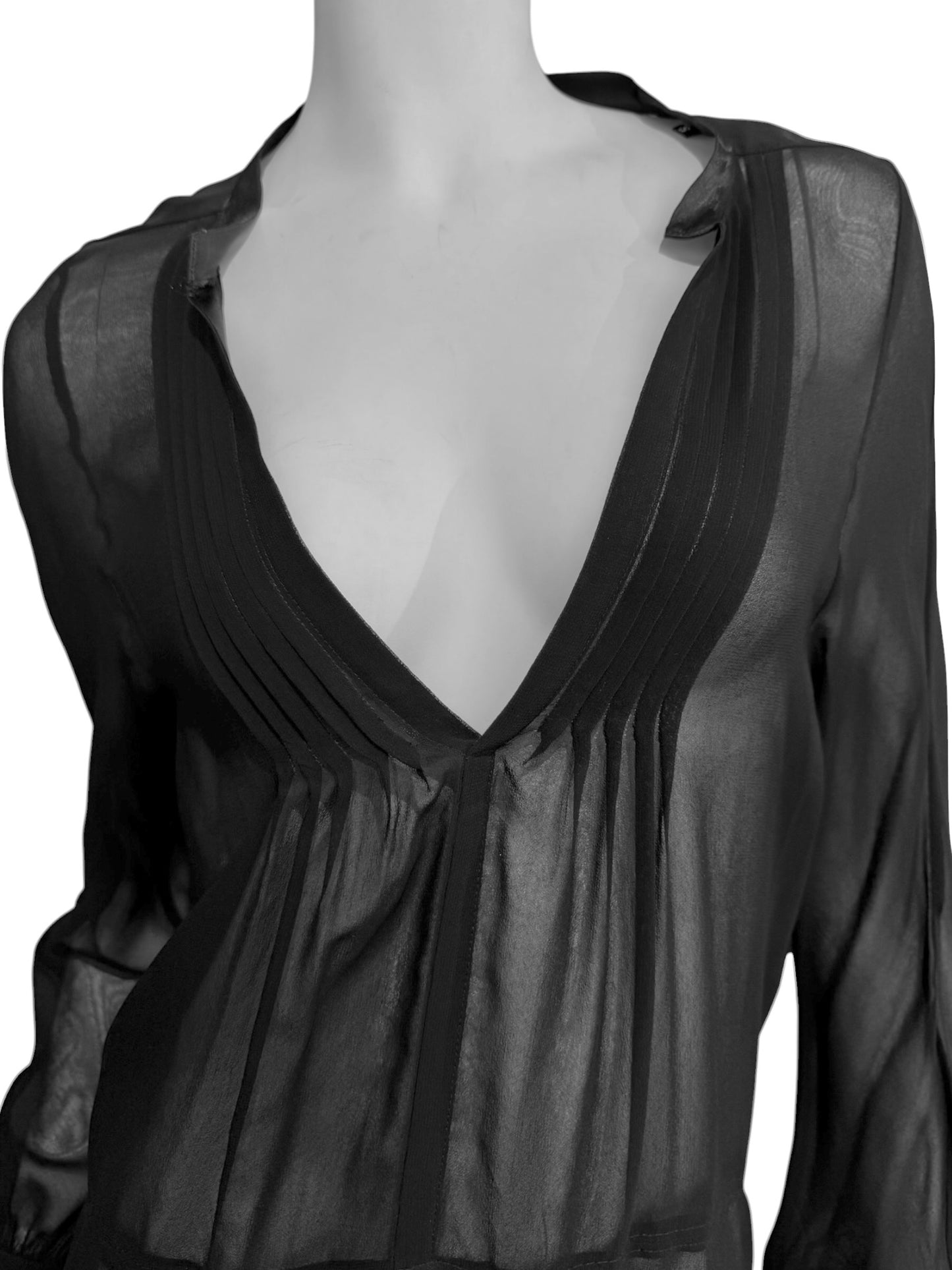 JUNYA WATANABE SS2017 BLACK SHEER OPEN-BACK MIDI DRESS