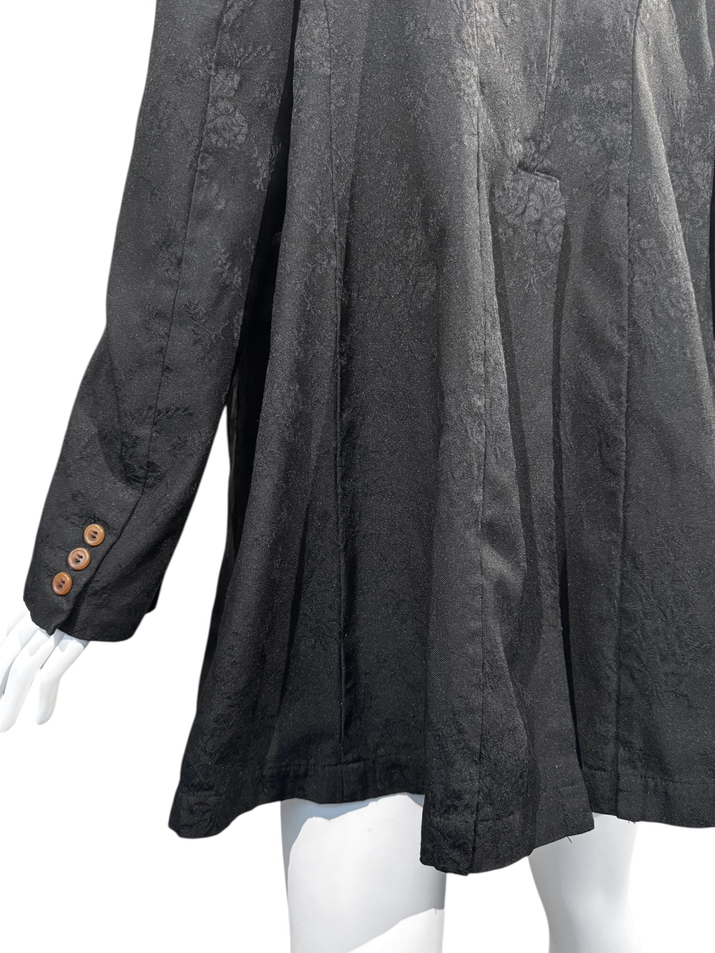 COMME DES GARÇONS 2015 BLACK FLORAL JACQUARD BLAZER