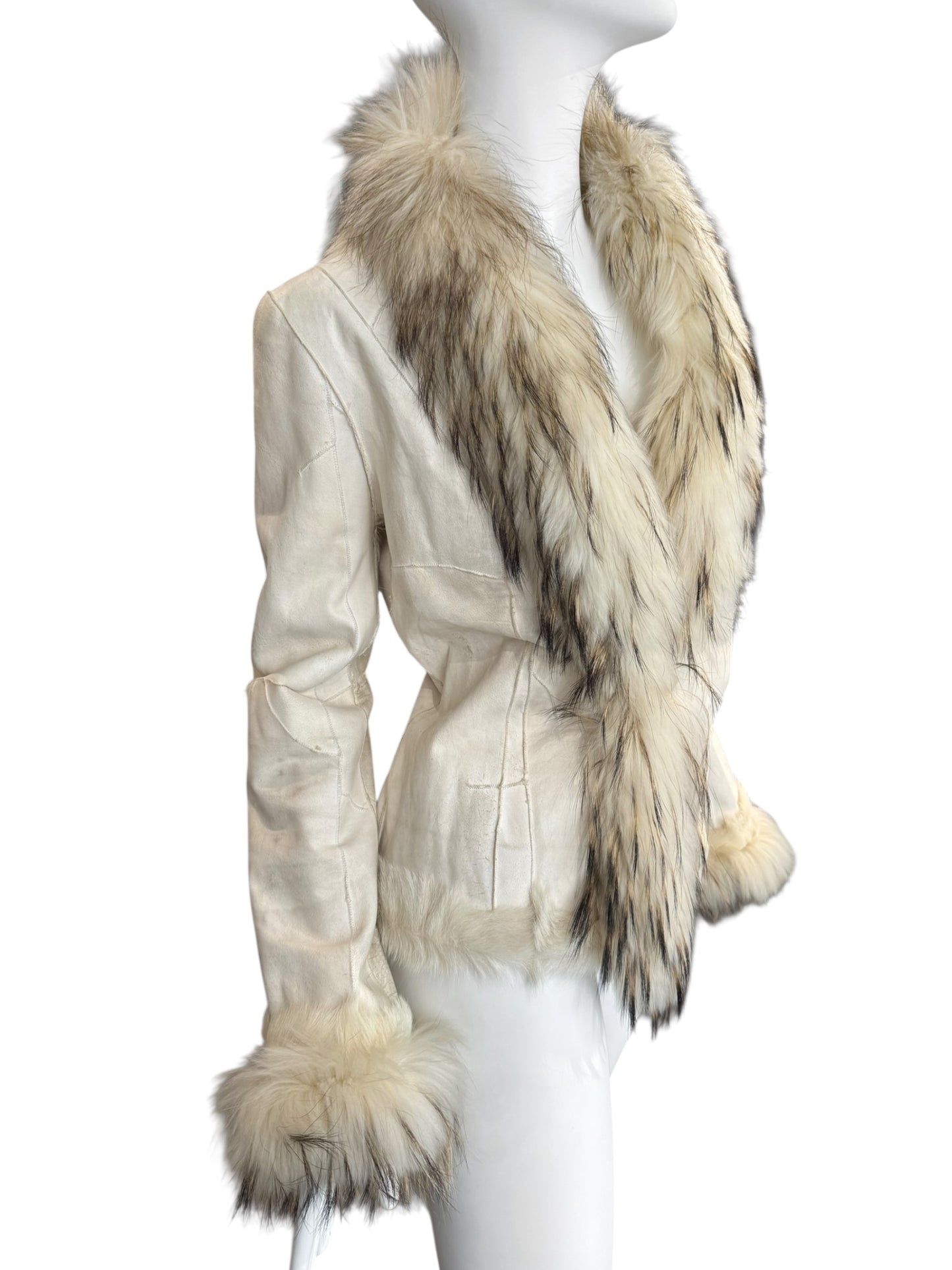 JITROIS 2000s CREAM FUR REVERSIBLE JACKET