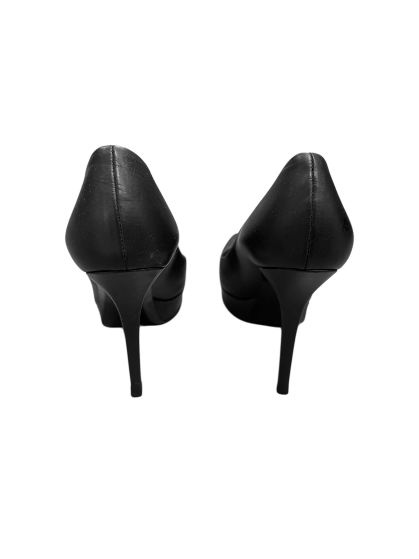 GUCCI FW2007 BY FRIDA GIANNINI BLACK LEATHER PLATFORM STILETTO HEELS