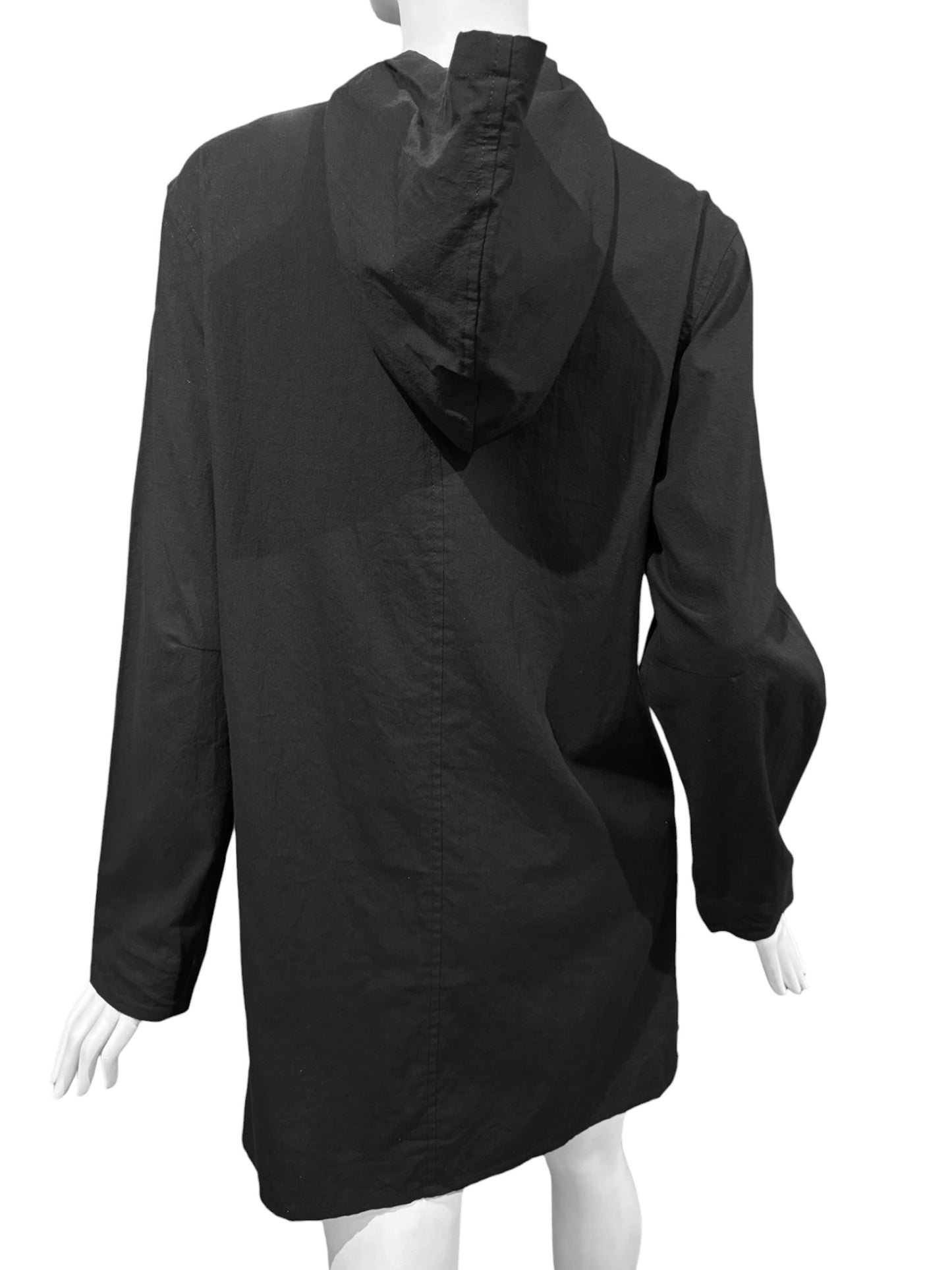 Y’S YOHJI YAMAMOTO FW2011 BLACK HOODED SHIRT