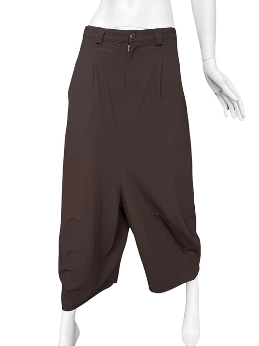 SHIRIN GUILD 1990s BROWN HAREM PANTS