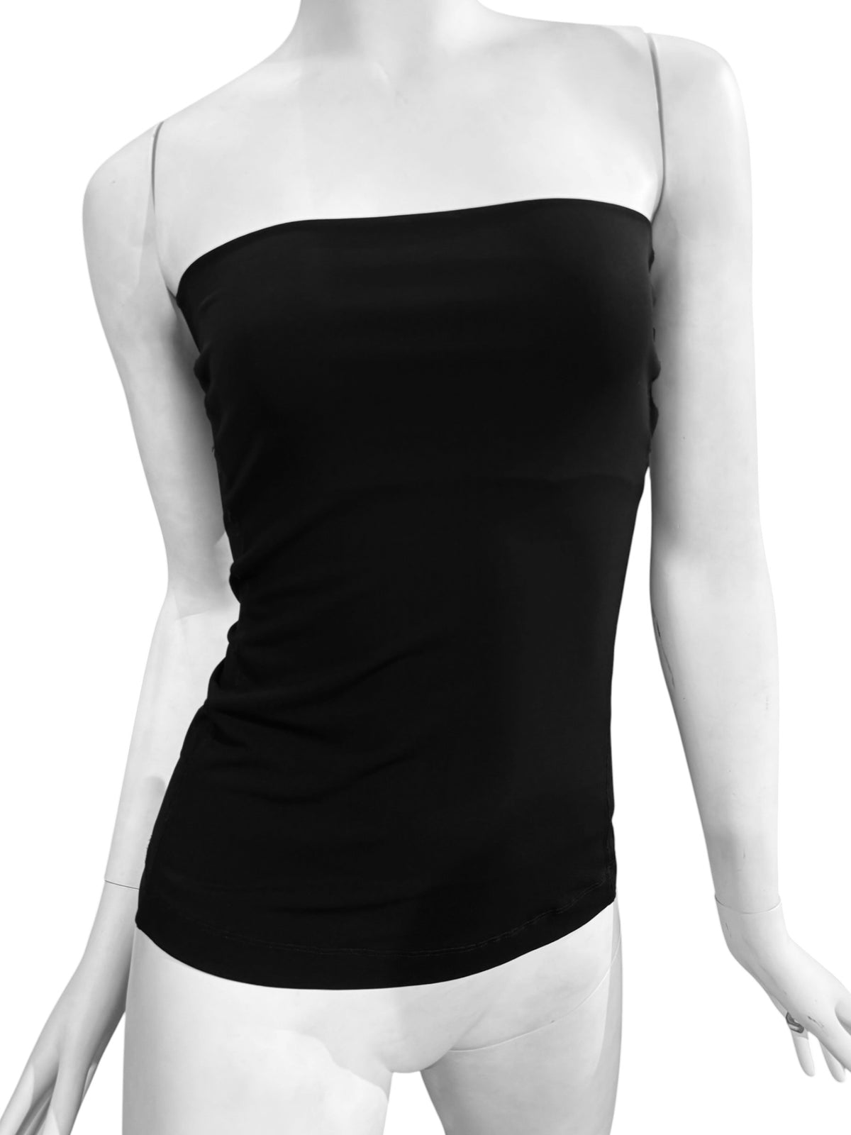 PLEIN SUD 2000s BLACK BUSTIER TOP